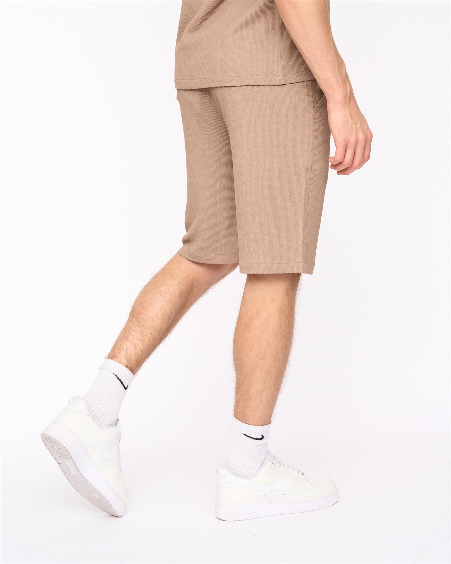 Mens Hingham Shirt & Shorts Set Taupe
