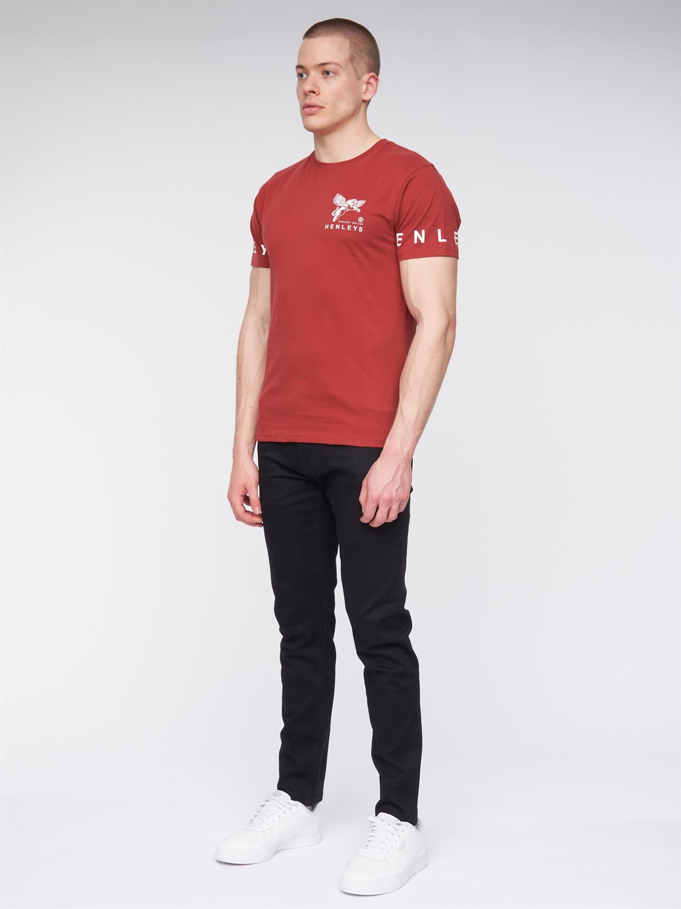 Mens Henflare T-Shirt Deep Red