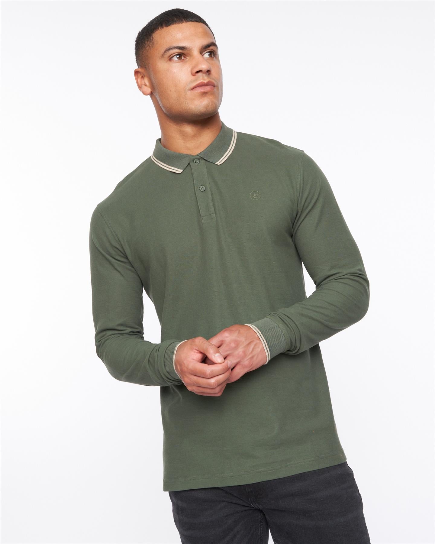 Mens Roxberry Long Sleeve Polo Forest Green