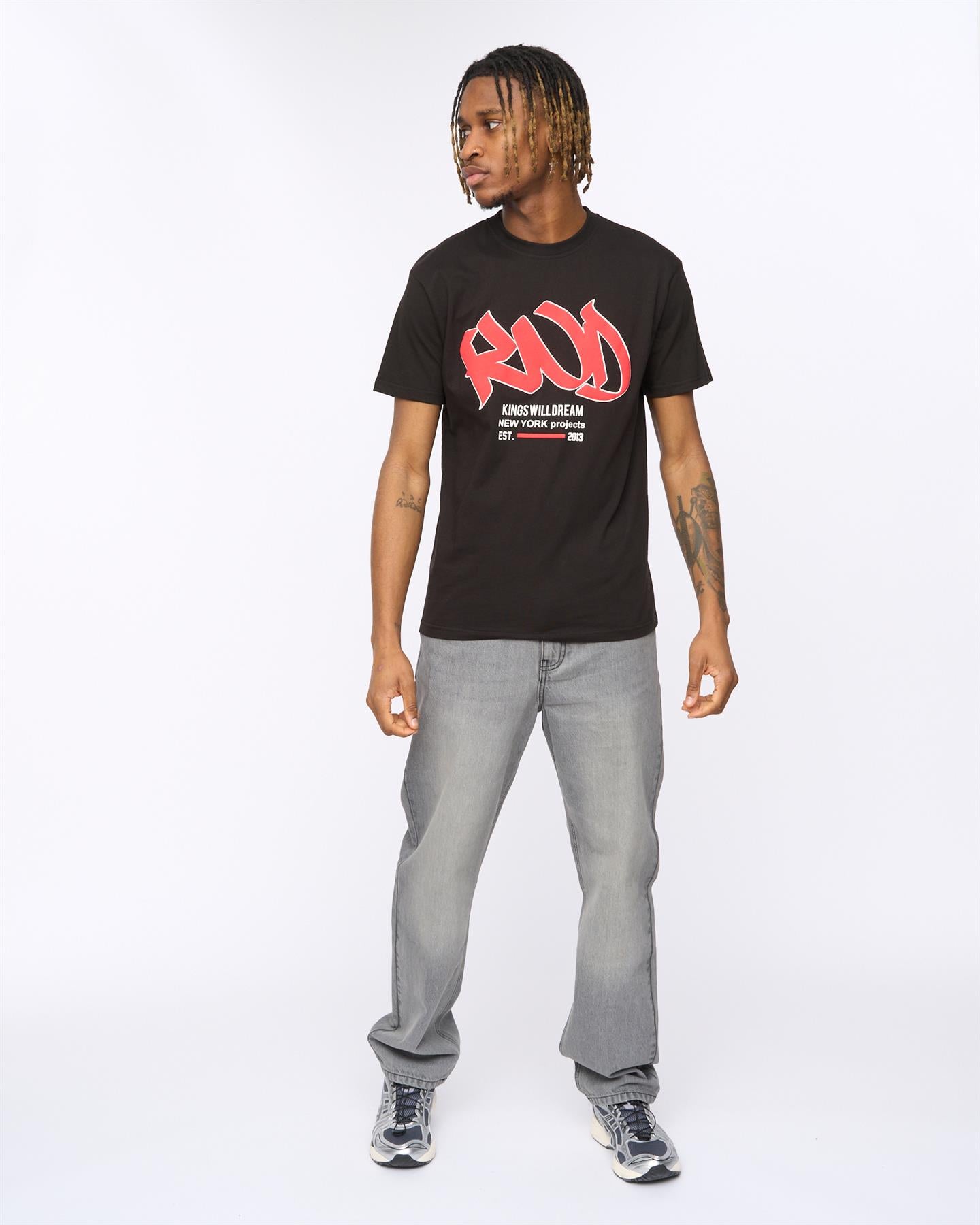 Mens Markered T-Shirt Black