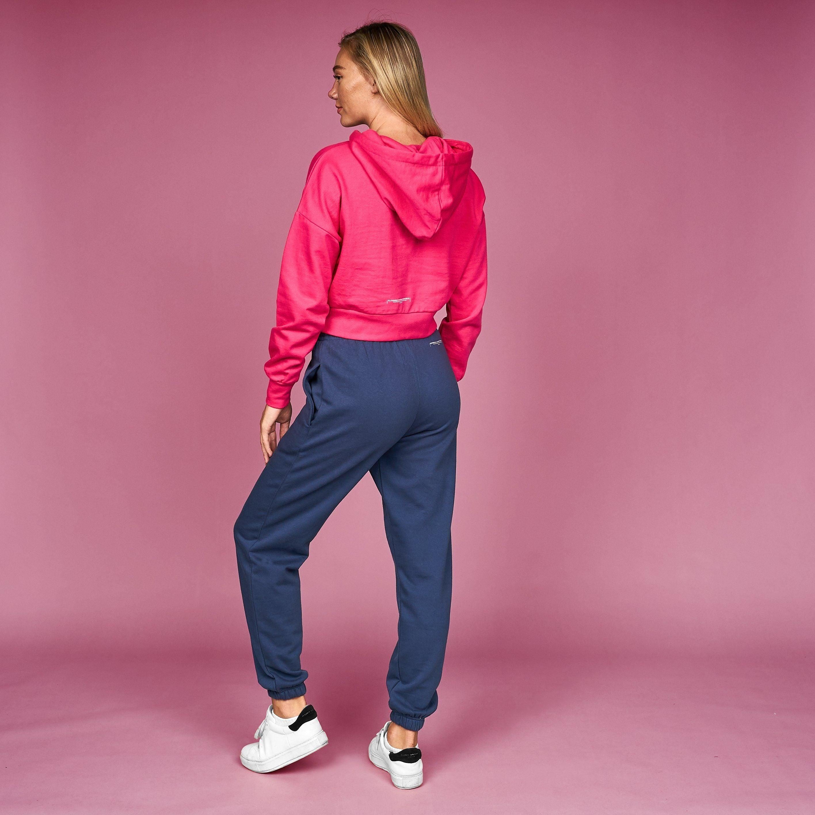 Womens Danica Crop Hoodie Magenta