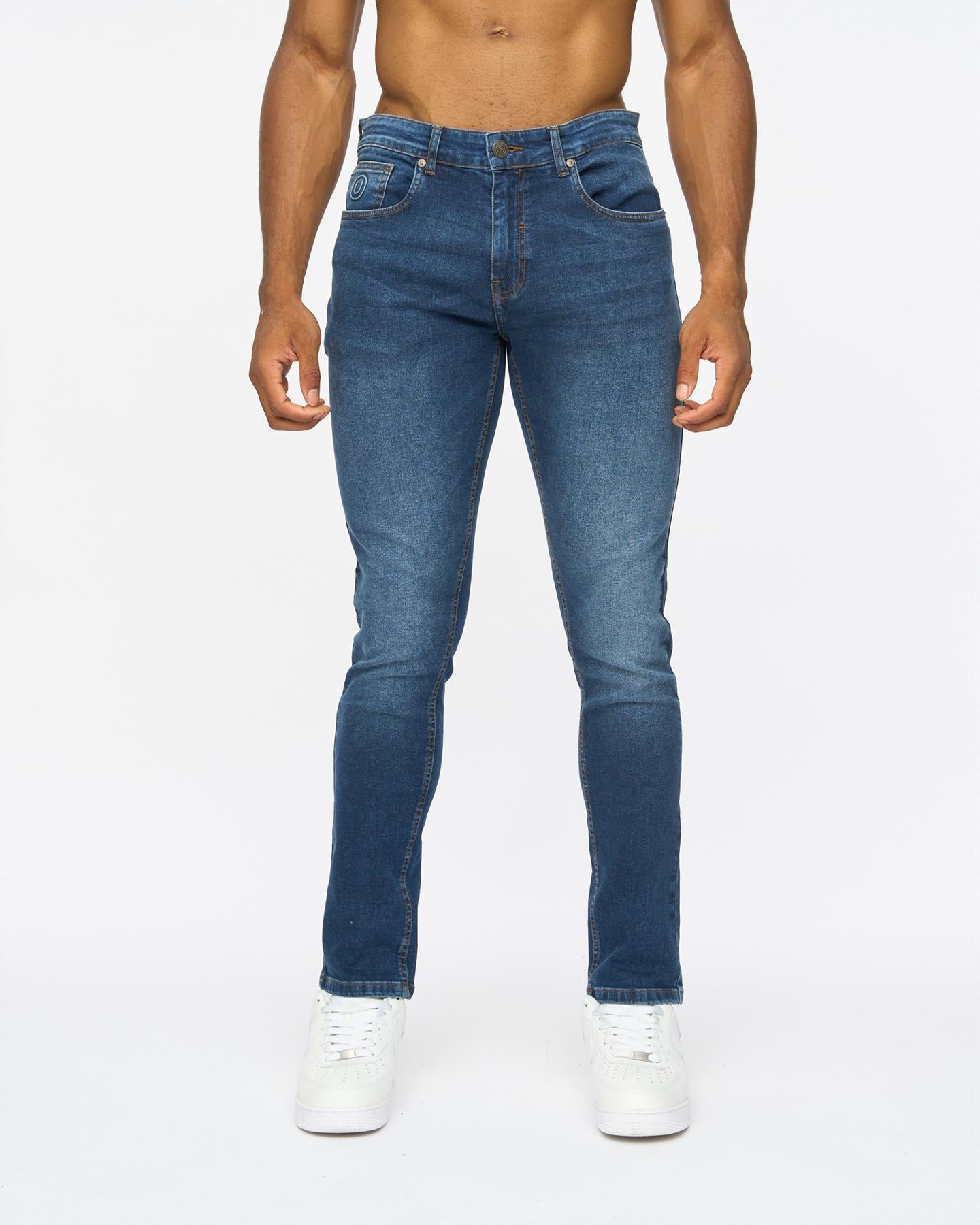 Mens Overburg Slimmer Fit Jeans Dark Wash