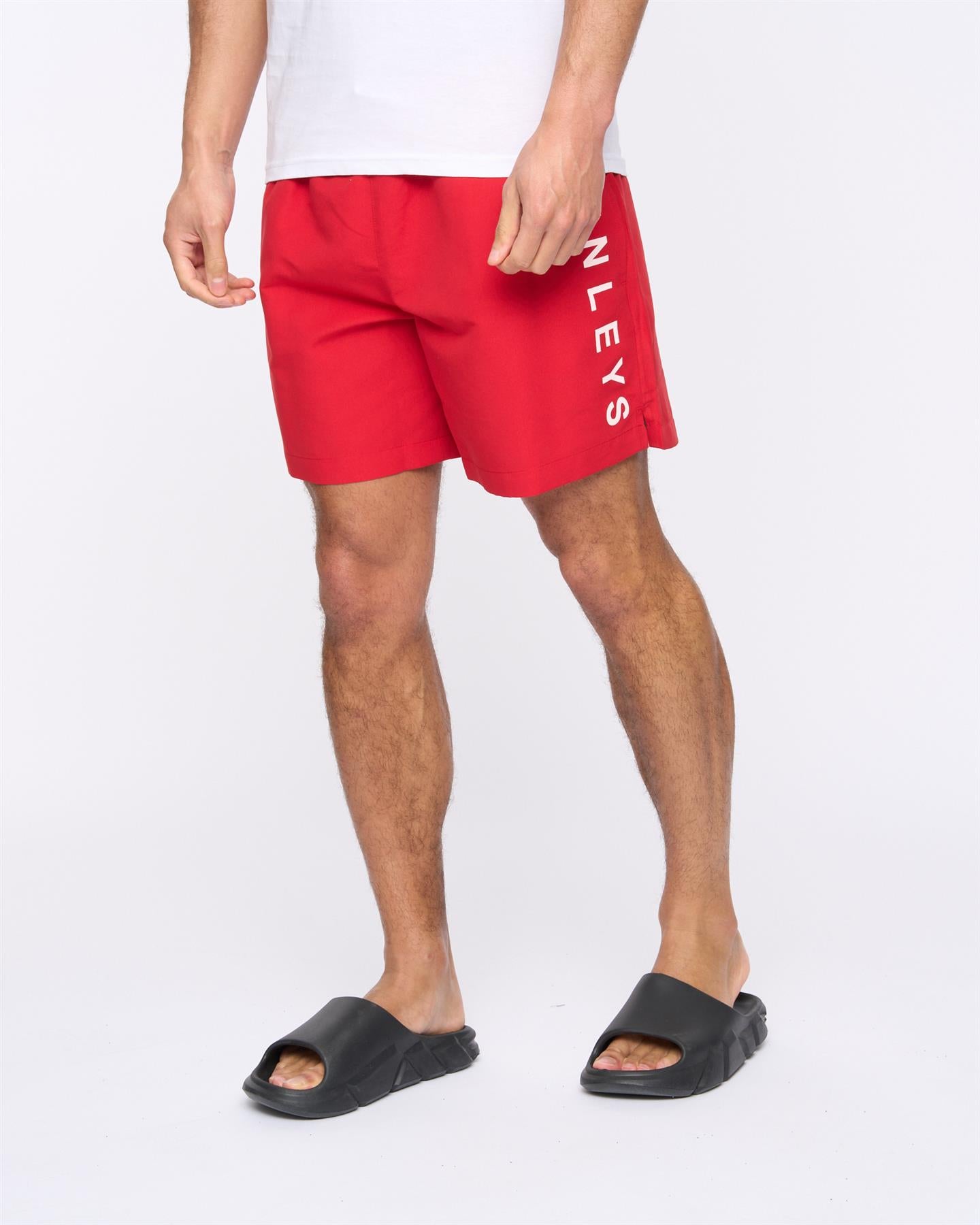 Mens Henybold Swim Shorts Red