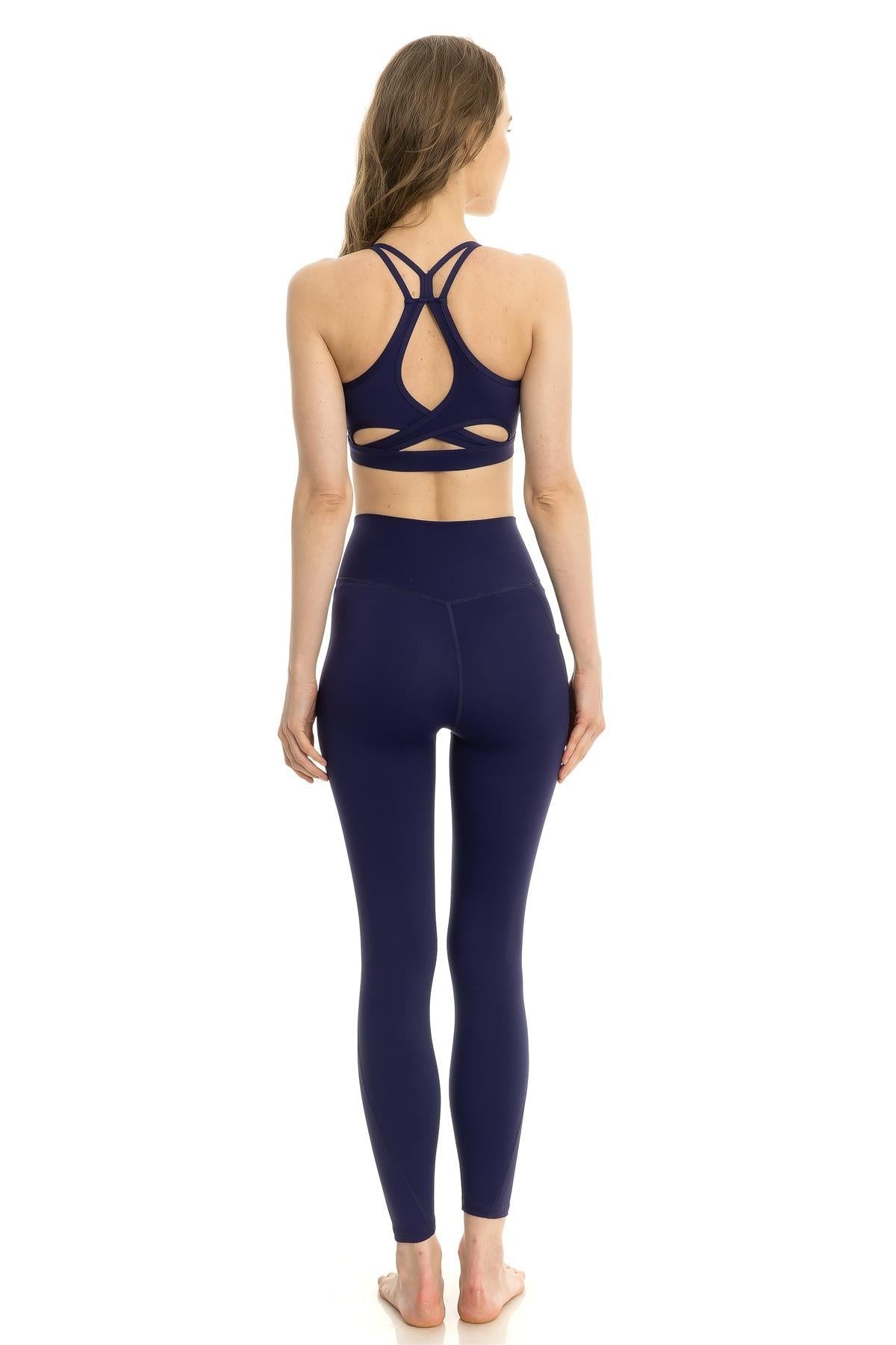 Womens Arya Pocket Leggings Navy