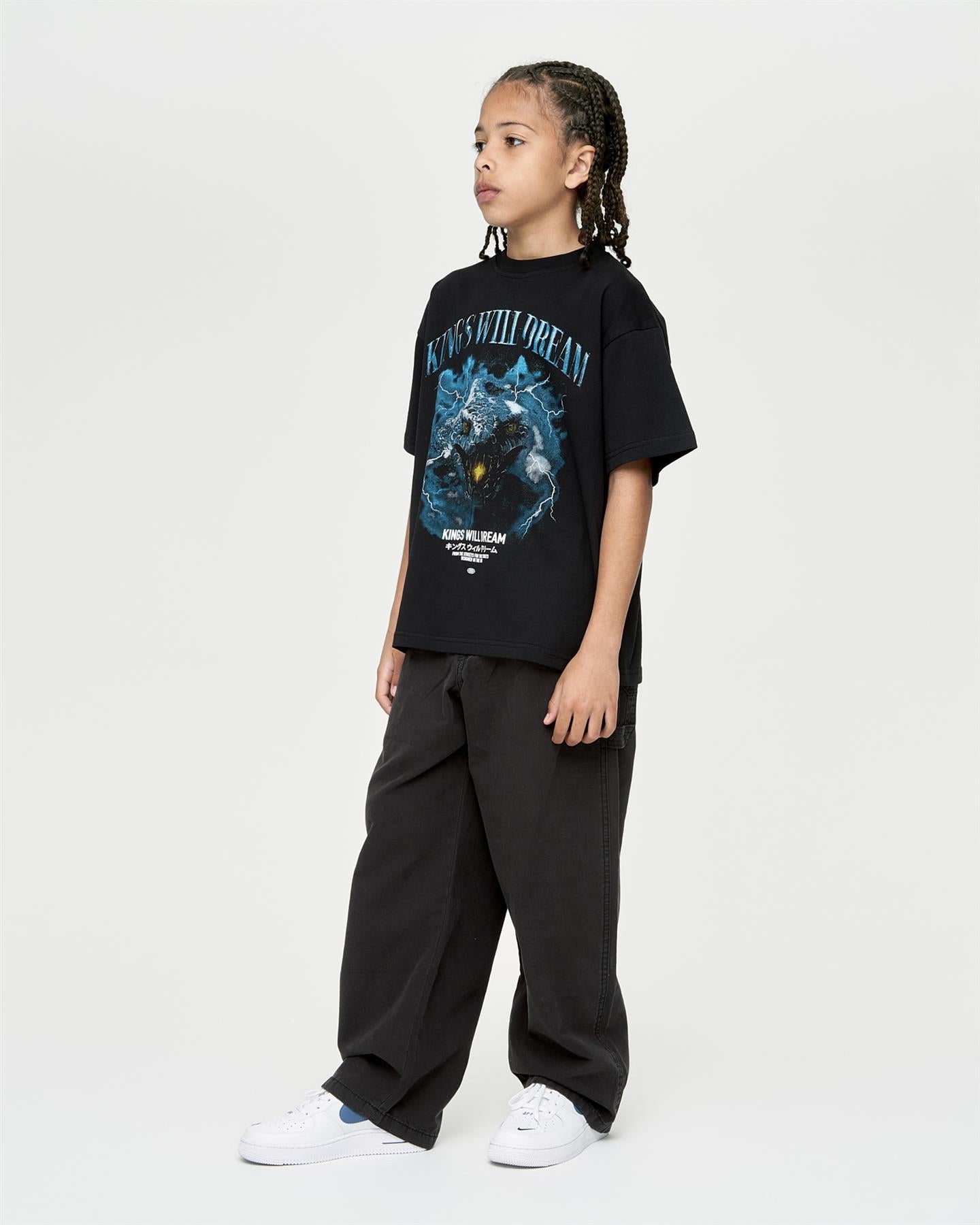 Kids Boys Studio Snake Smile T-Shirt Black