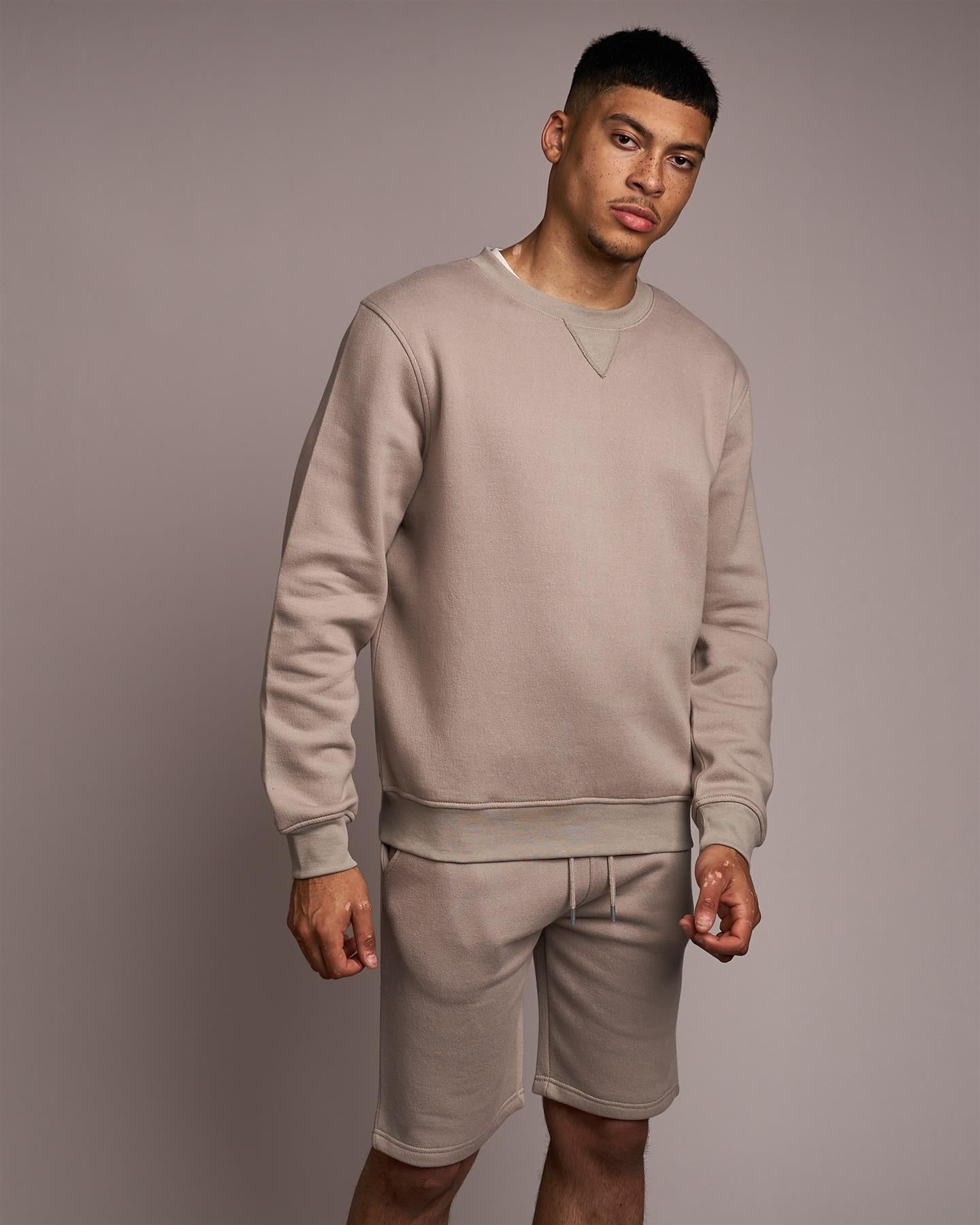 Mens Cranwood Crew Sweat Stone