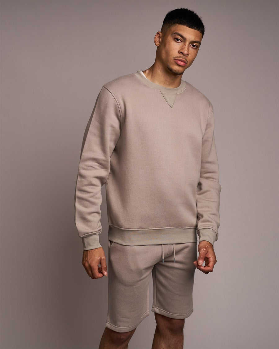 Mens Cranwood Crew Sweat Stone