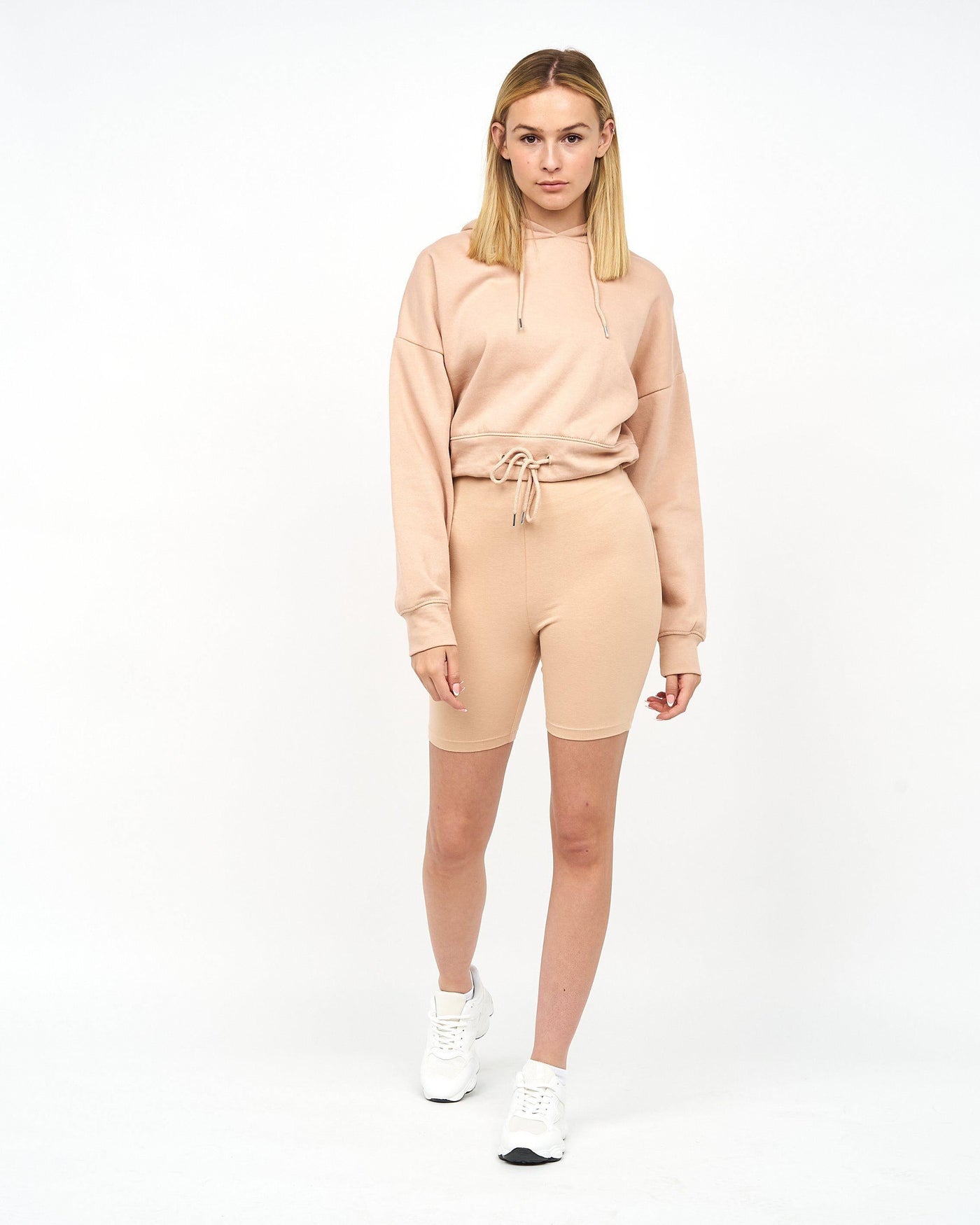 Womens Danica Crop Hoodie New Stone