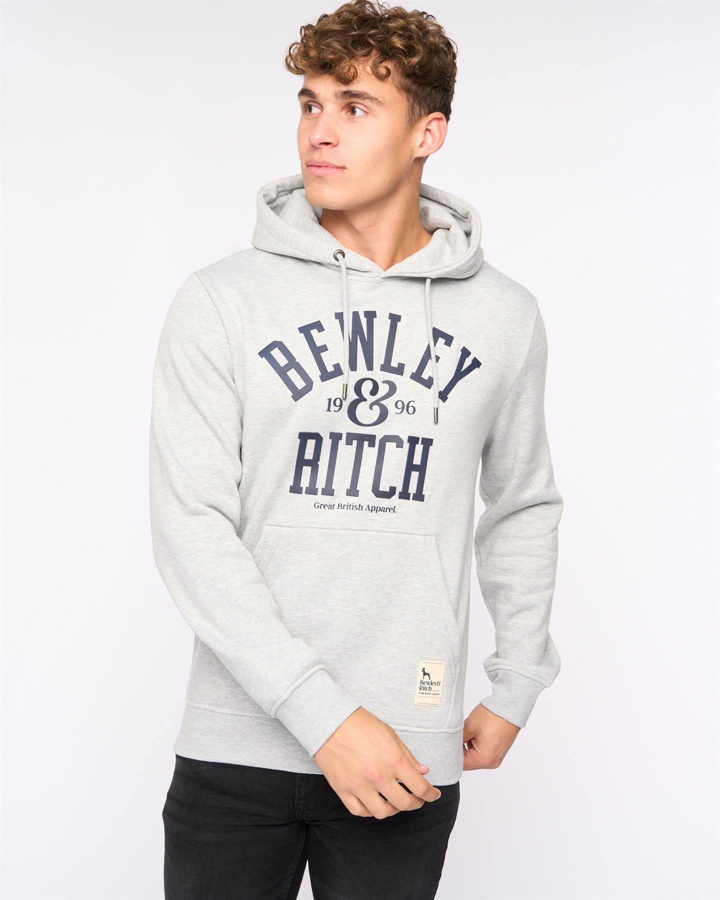 Mens  Nuford Hoodie Light Grey Marl