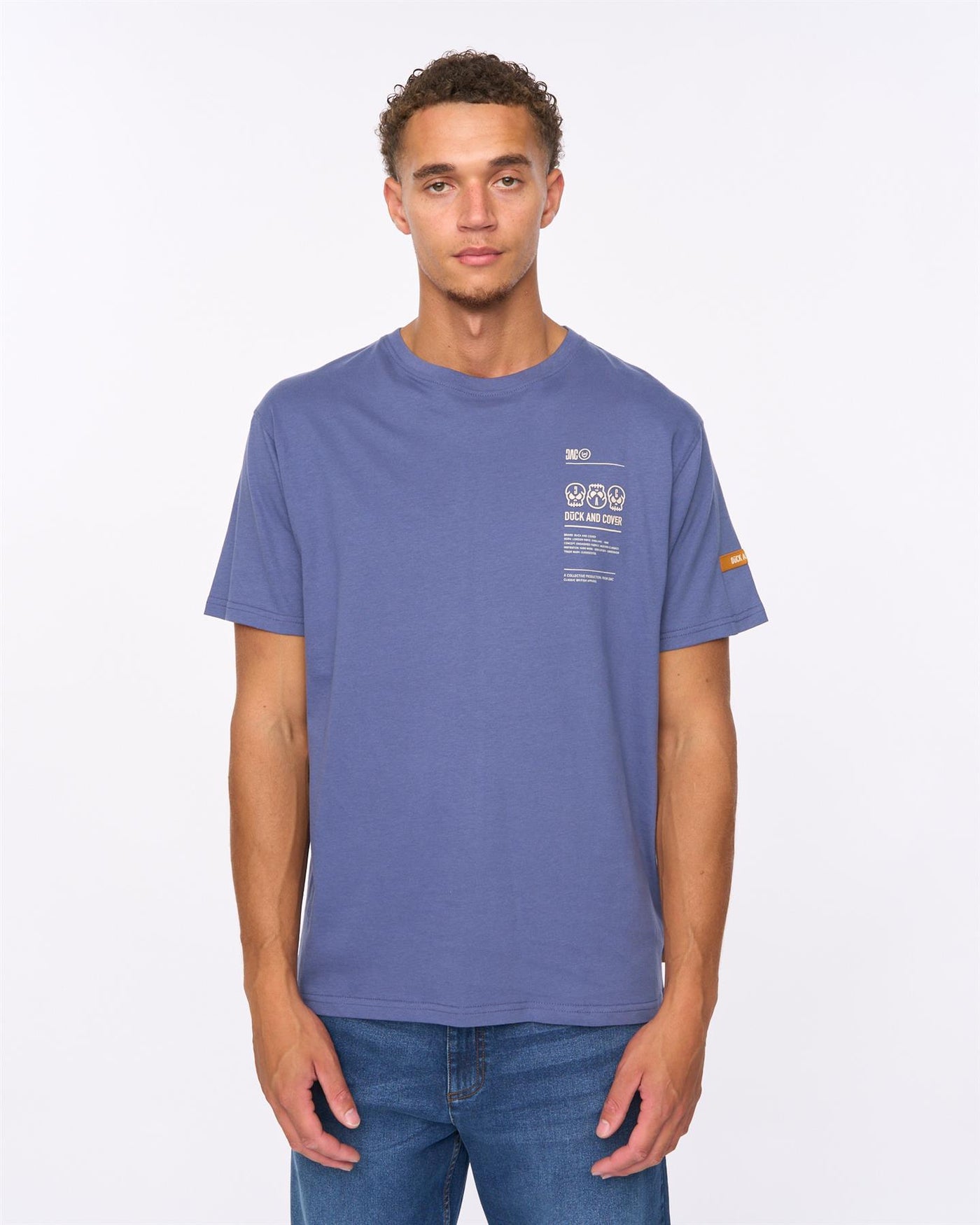 Mens Cramptone T-Shirt Denim Blue