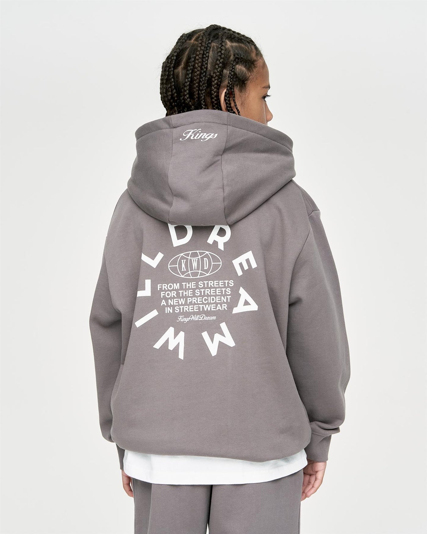 Kids Boys Studio Globalise Hoodie Grey