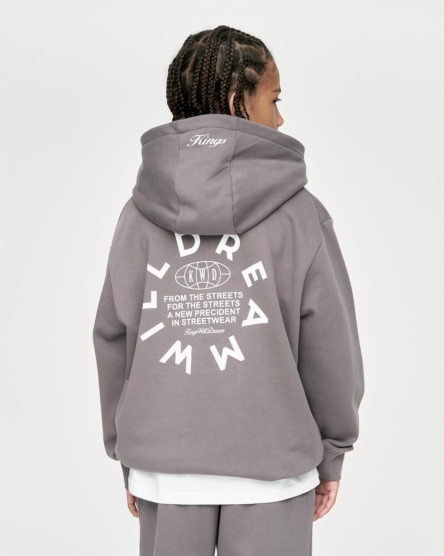 Kids Boys Studio Globalise Hoodie Grey