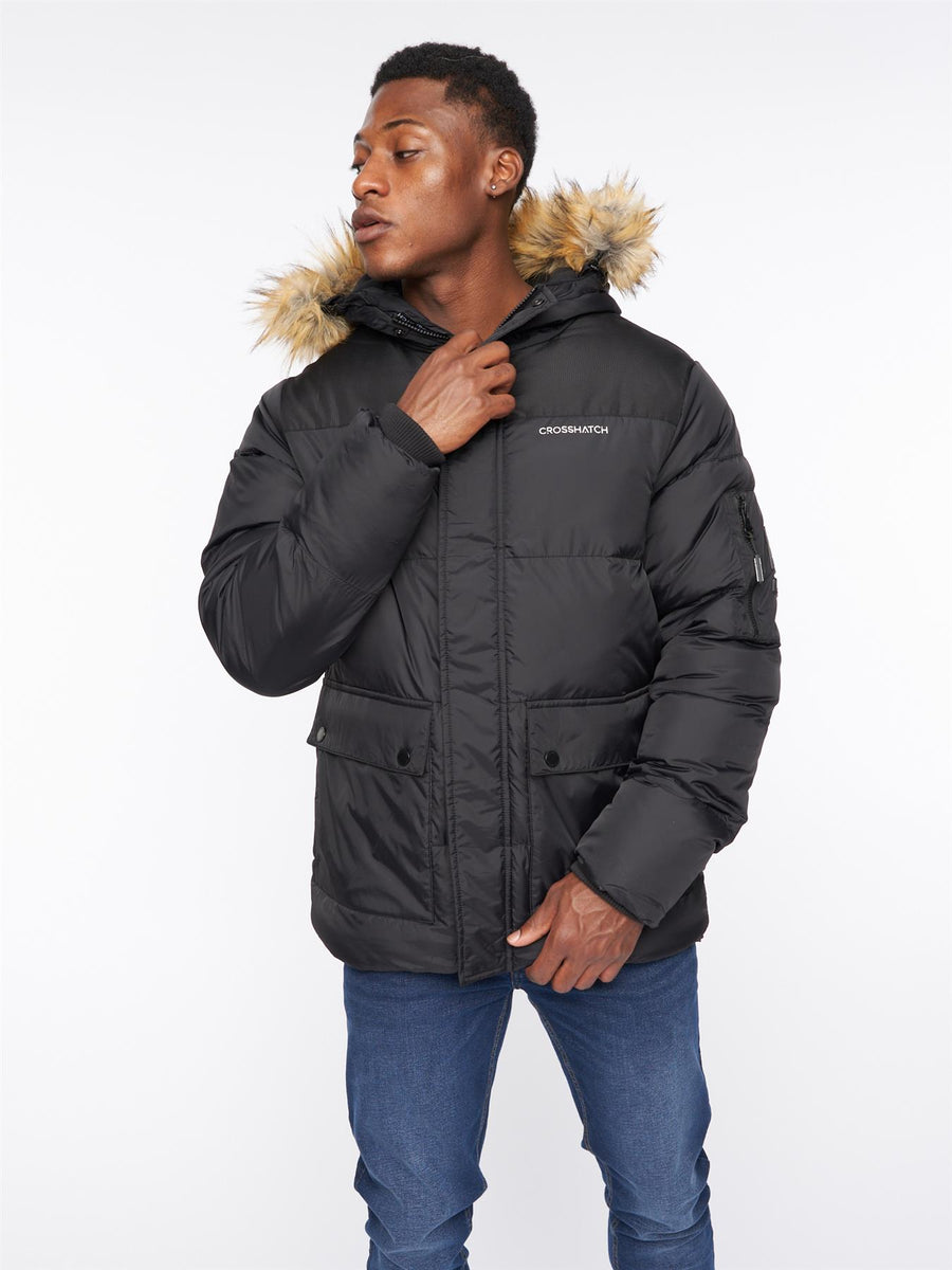 Mens Bentlays Hooded Jacket Black