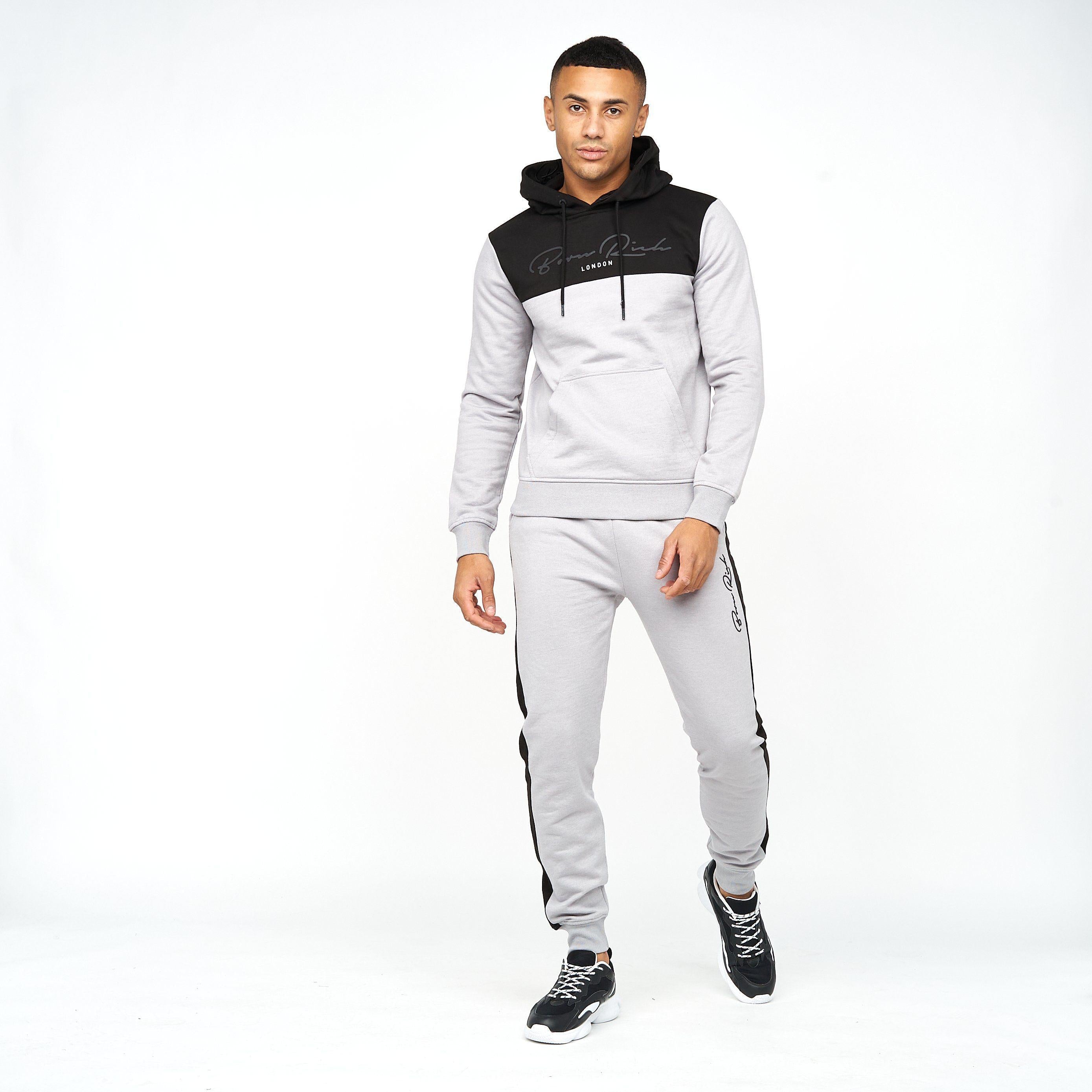 Born Rich Mens Lehmann Hoodie Alloy Marl