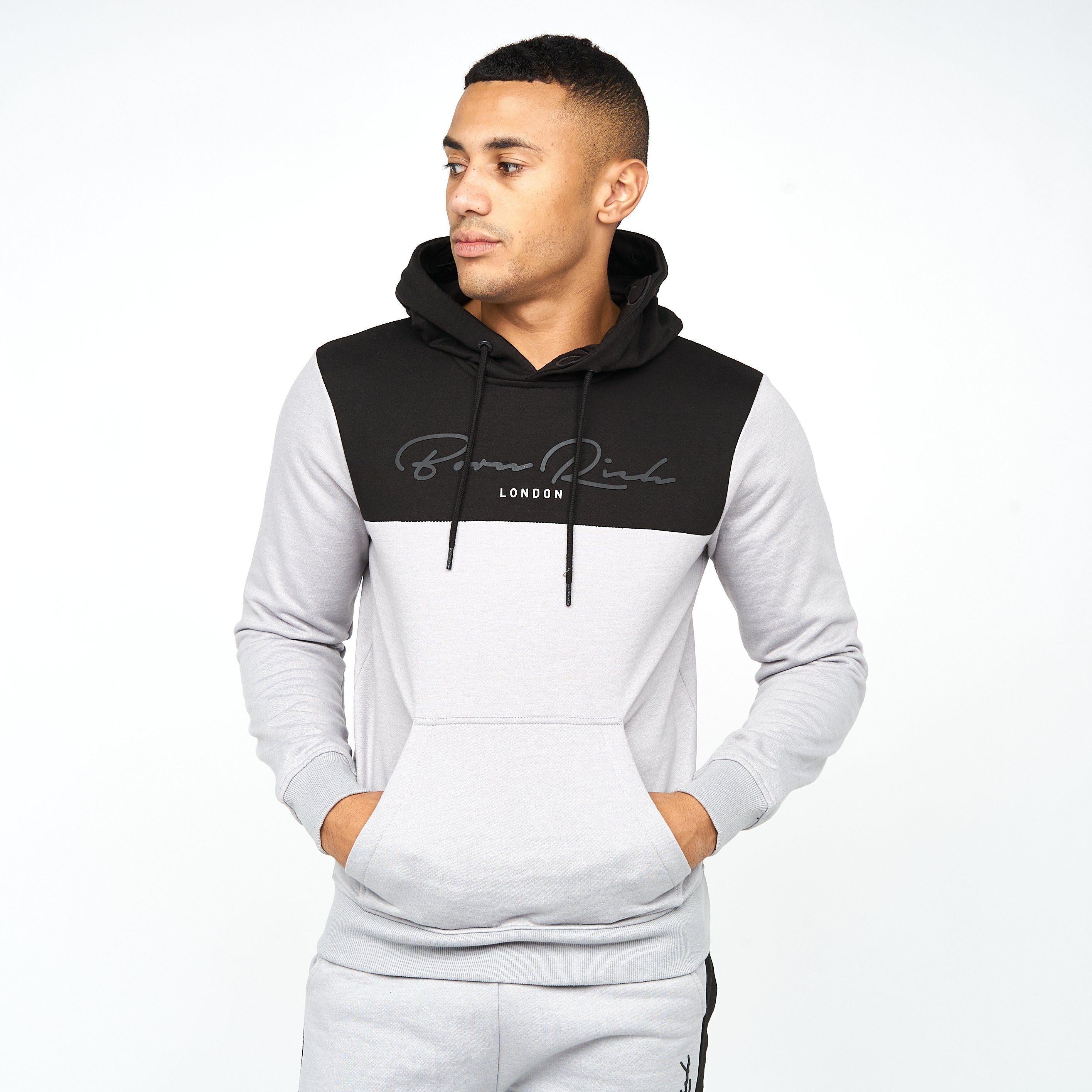 Born Rich Mens Lehmann Hoodie Alloy Marl