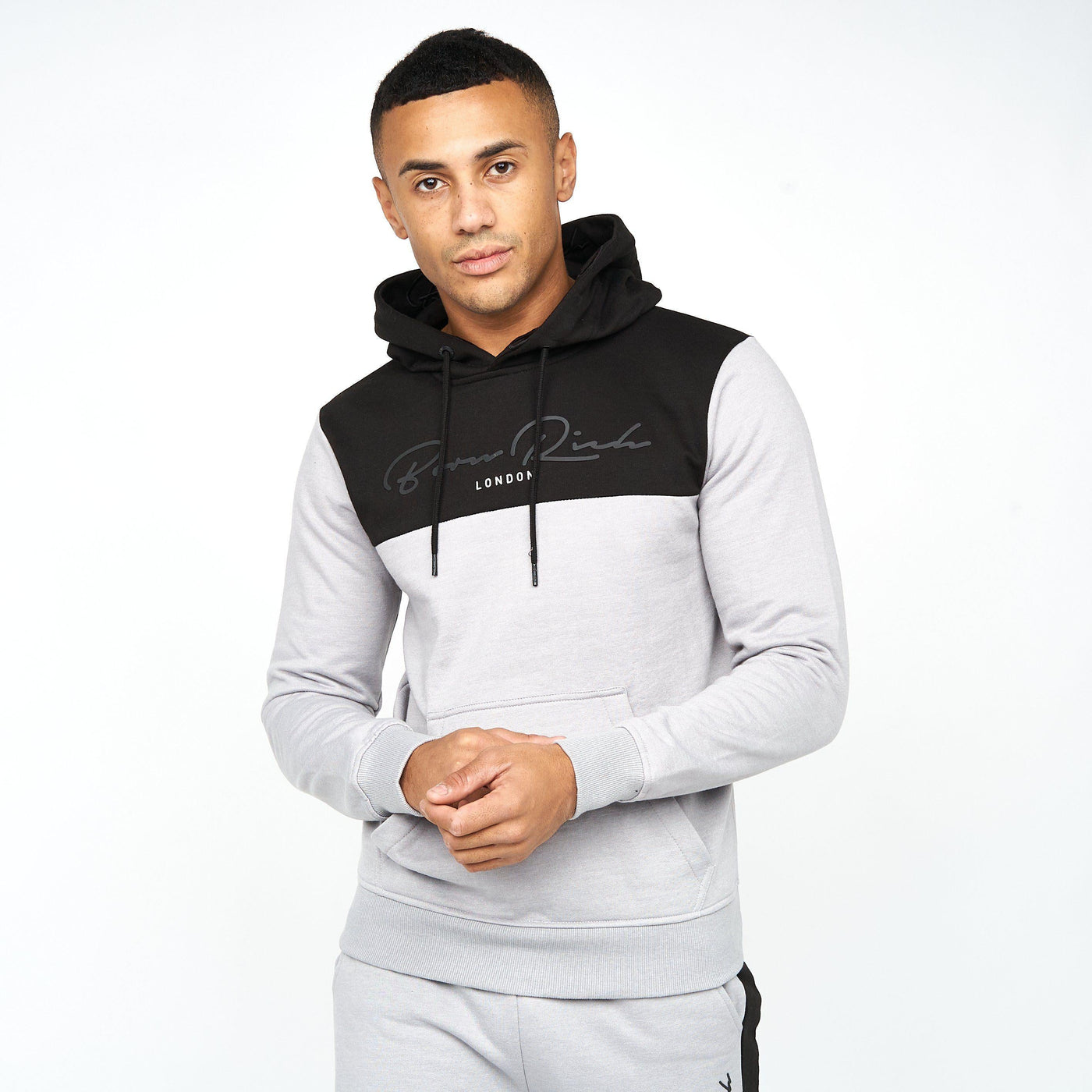 Born Rich Mens Lehmann Hoodie Alloy Marl