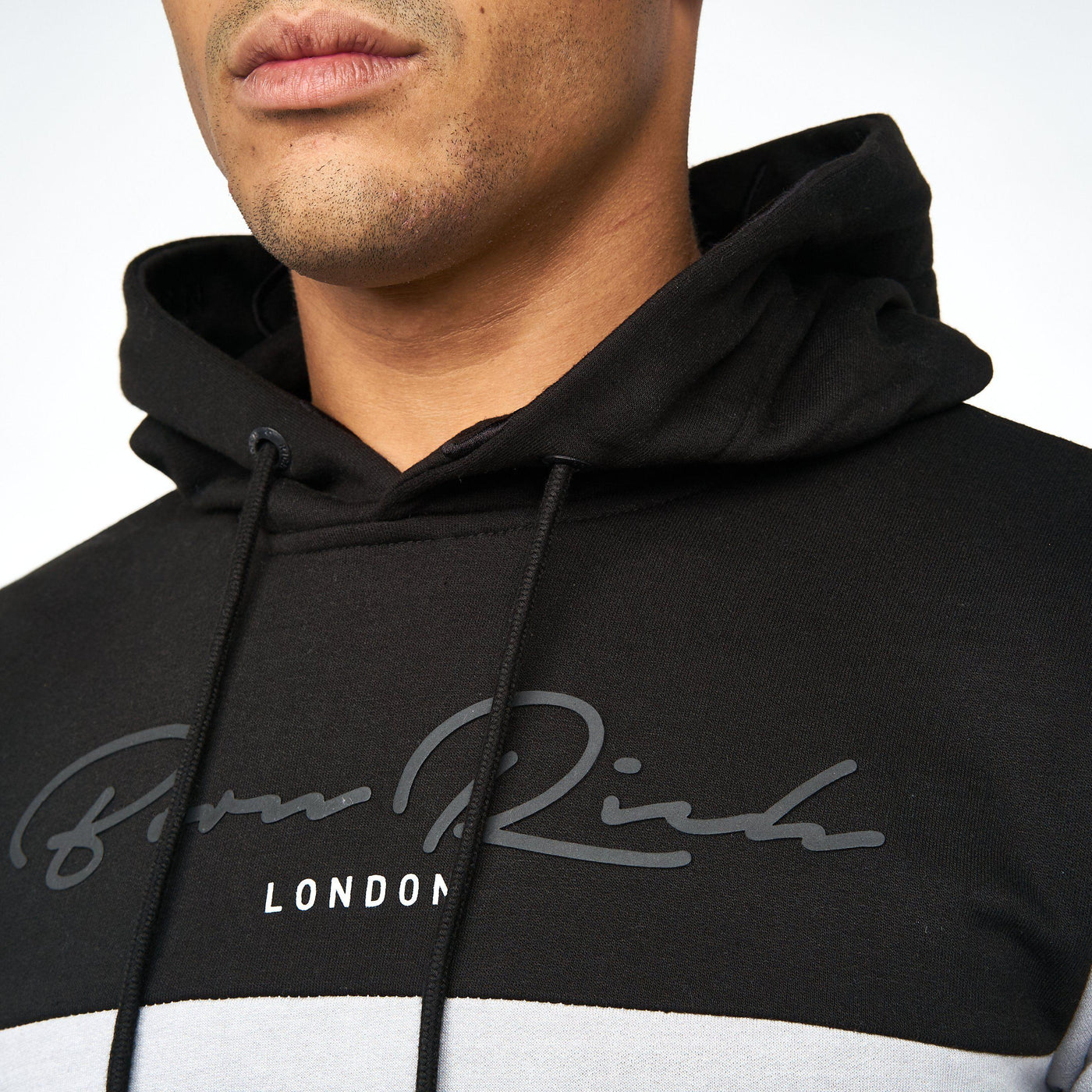 Born Rich Mens Lehmann Hoodie Alloy Marl