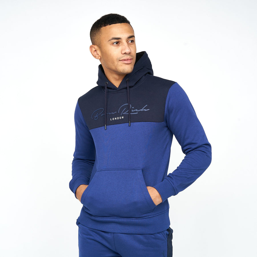 Born Rich Mens Lehmann Hoodie Twilight Blue