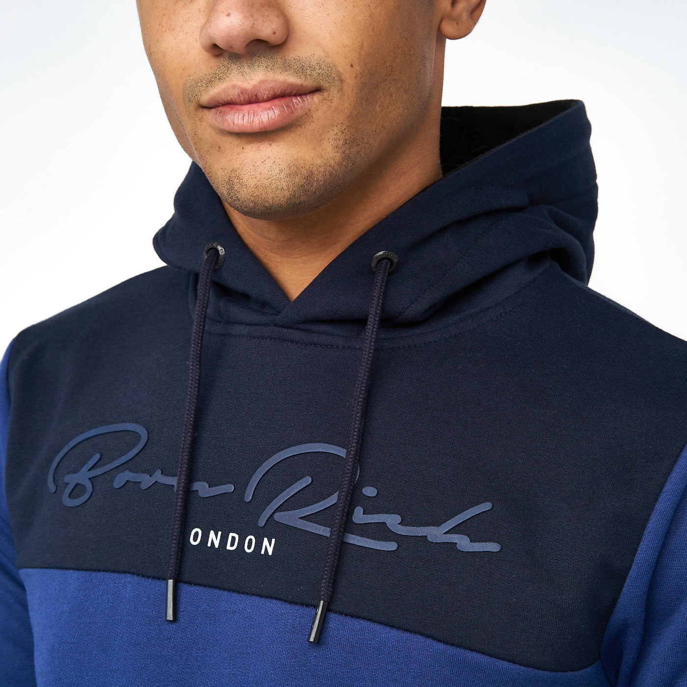 Born Rich Mens Lehmann Hoodie Twilight Blue