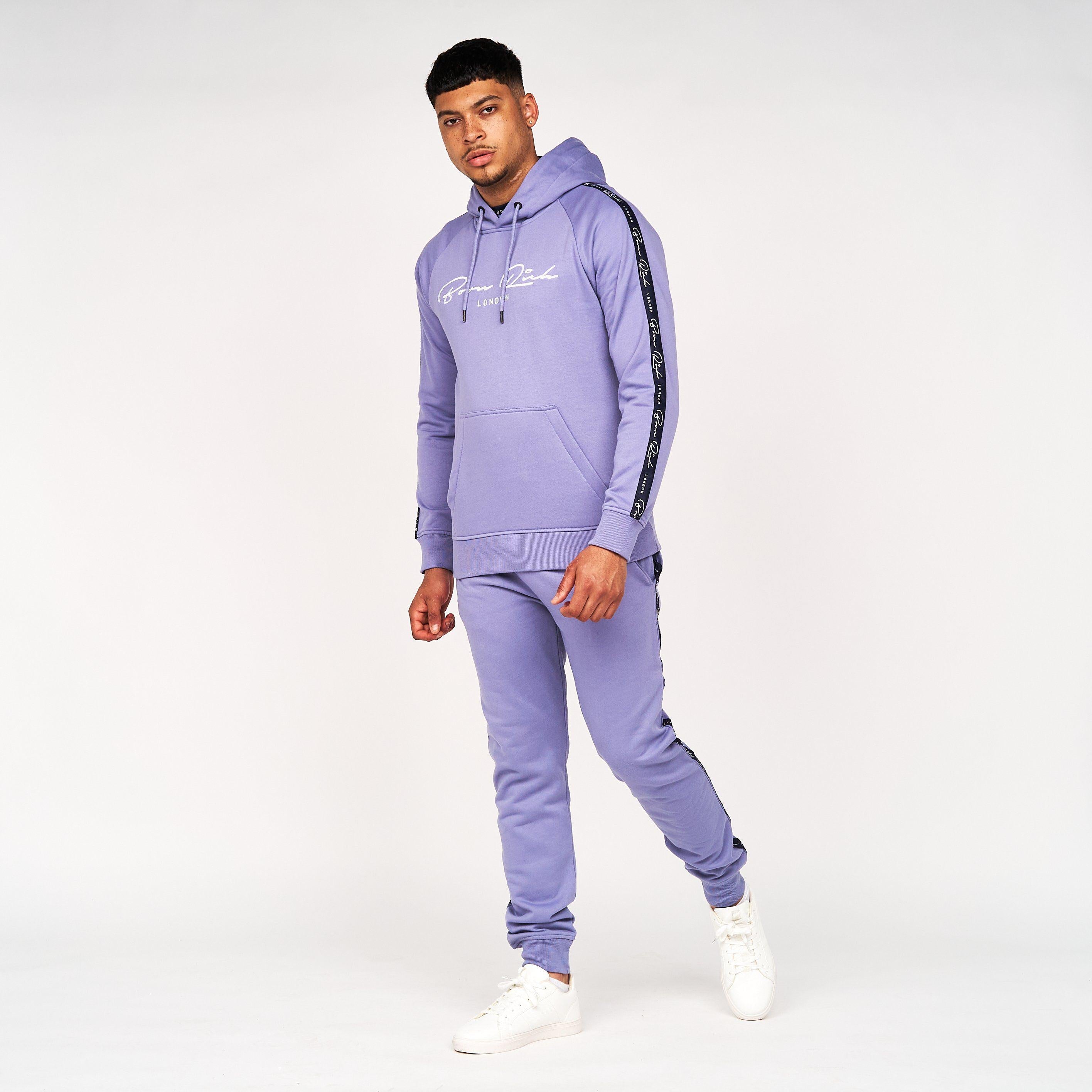 Born Rich Mens Dorigo Hoodie Blue Ice