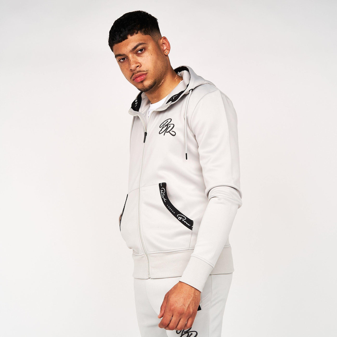 Born Rich Mens Foletti Tracktop Hoodie Mystic Blue