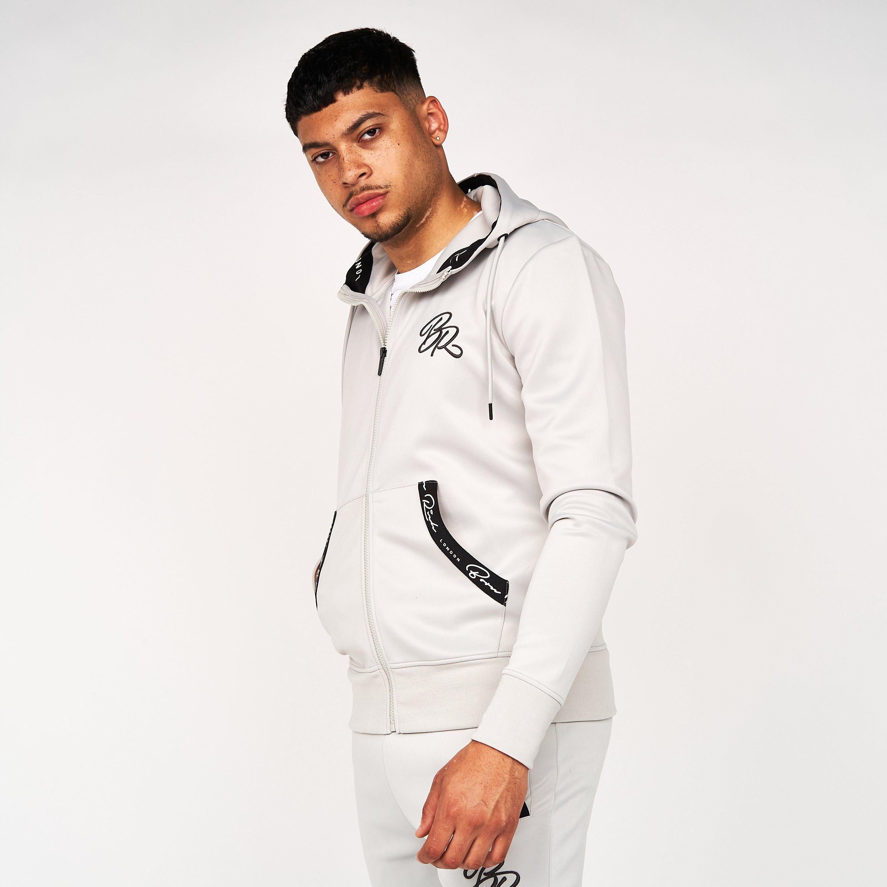 Born Rich Mens Foletti Tracktop Hoodie Mystic Blue