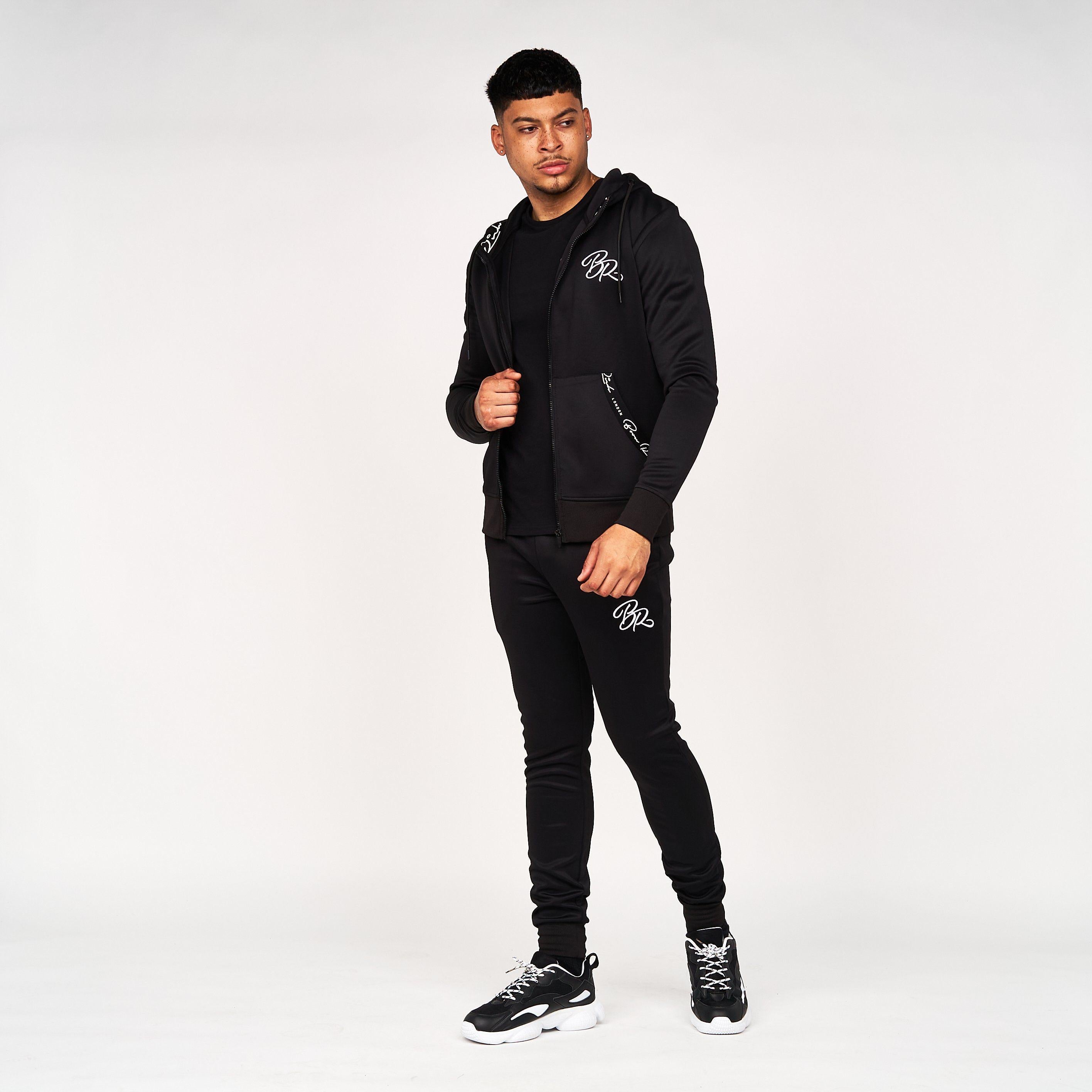 Born Rich Mens Foletti Tracktop Hoodie Black