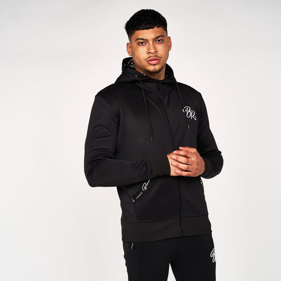 Born Rich Mens Foletti Tracktop Hoodie Black