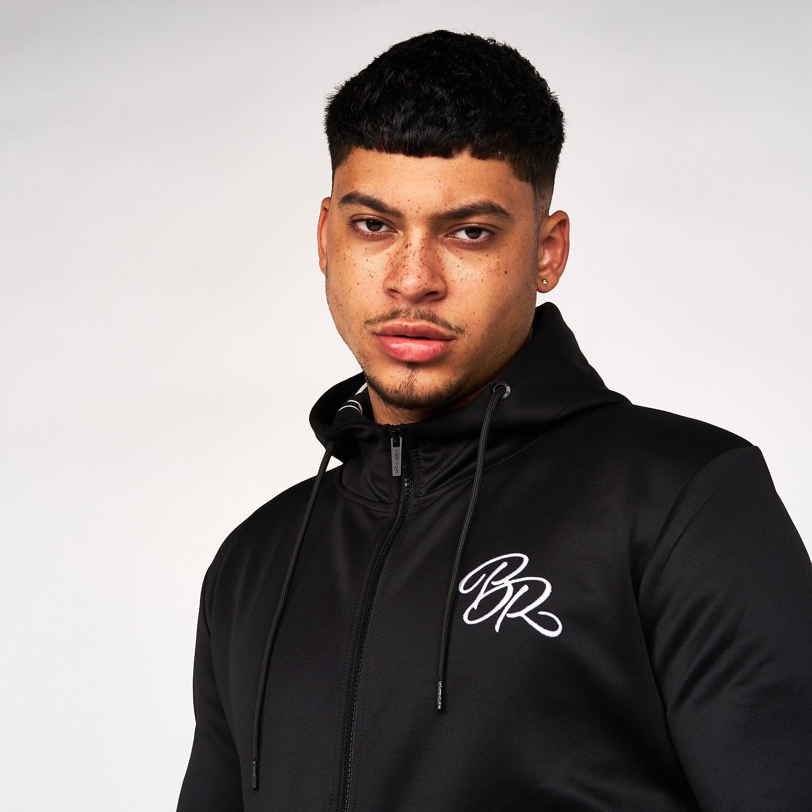 Born Rich Mens Foletti Tracktop Hoodie Black