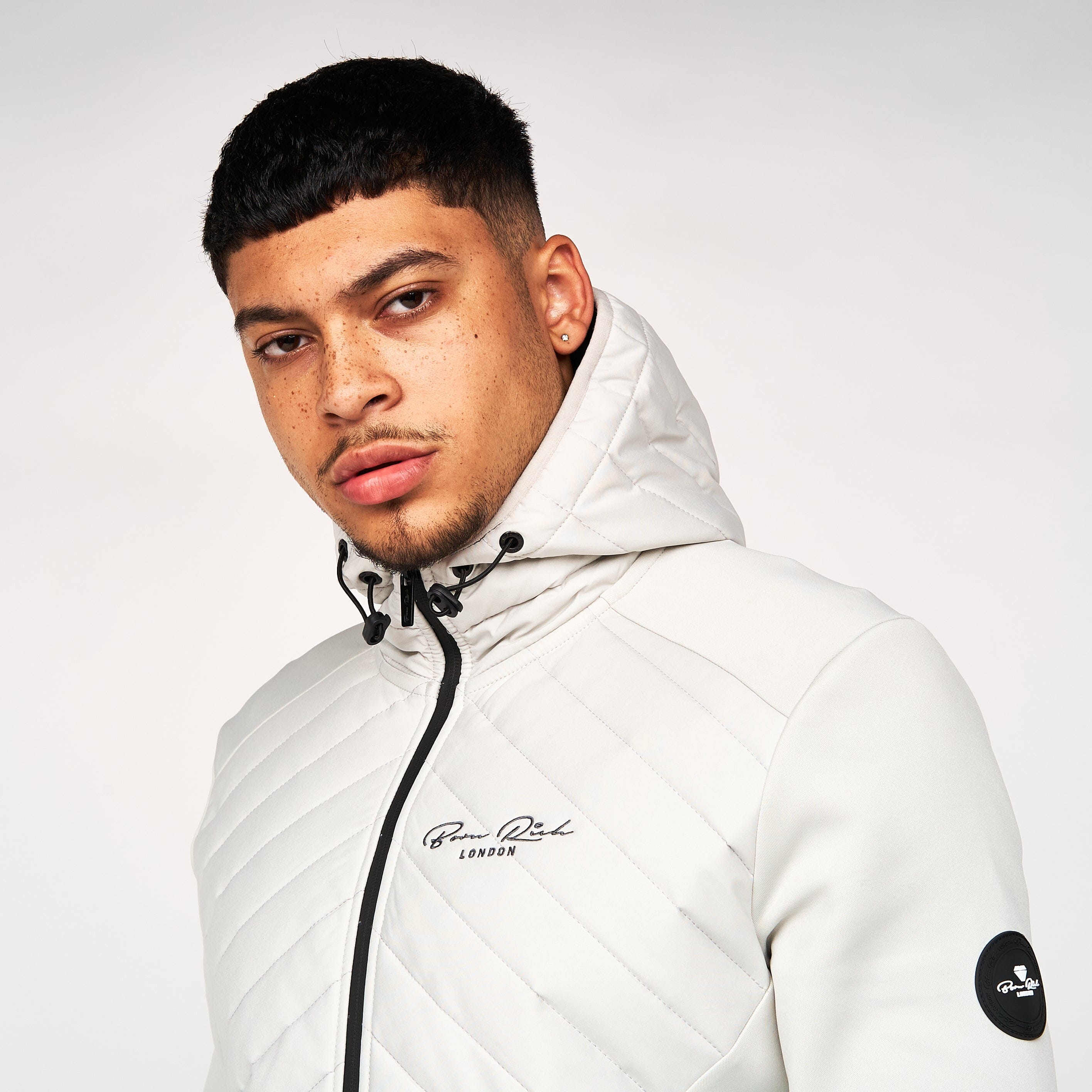 Born Rich Mens Agosto Tracktop Hoodie Mystic Blue