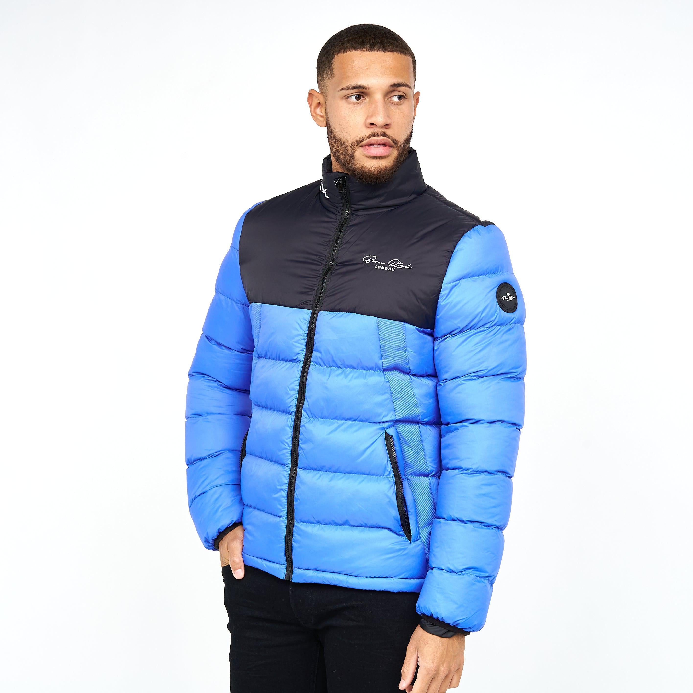 Born Rich Mens Lyden Puffa Jacket Azure
