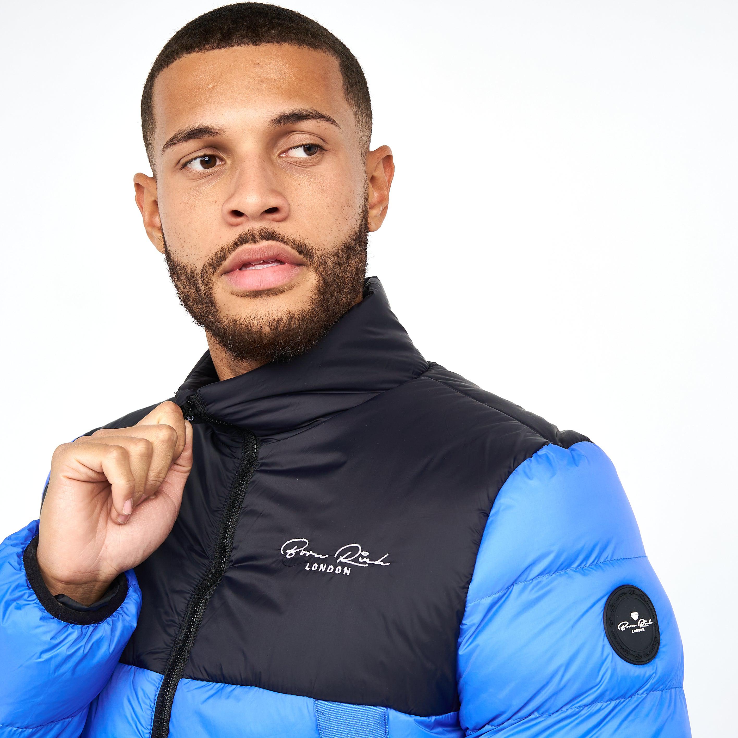 Born Rich Mens Lyden Puffa Jacket Azure