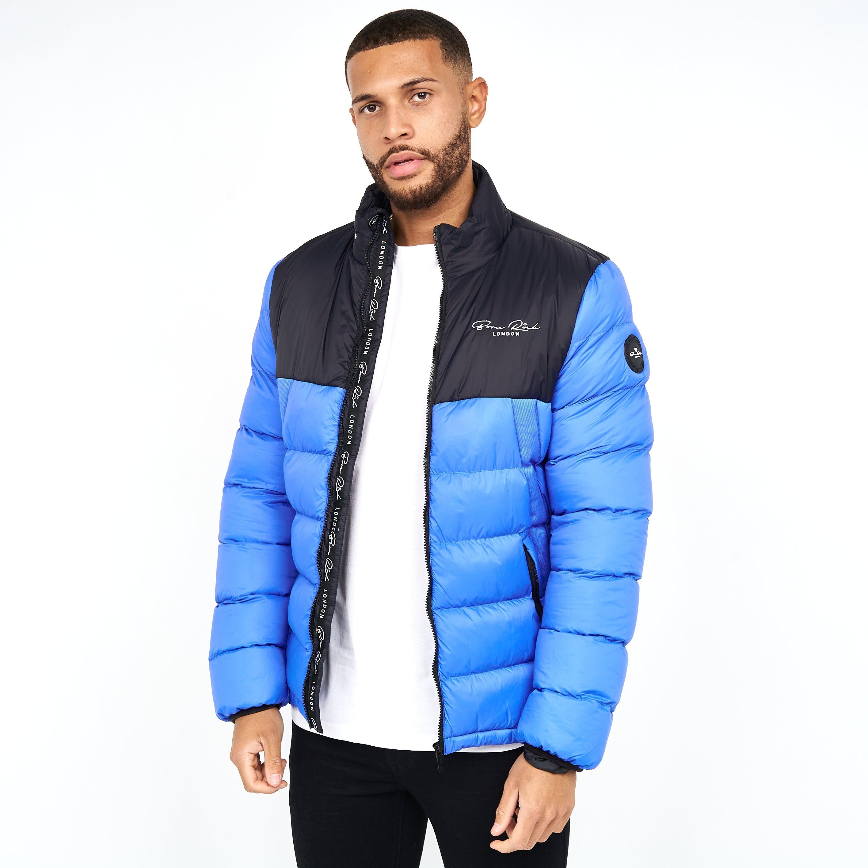 Born Rich Mens Lyden Puffa Jacket Azure