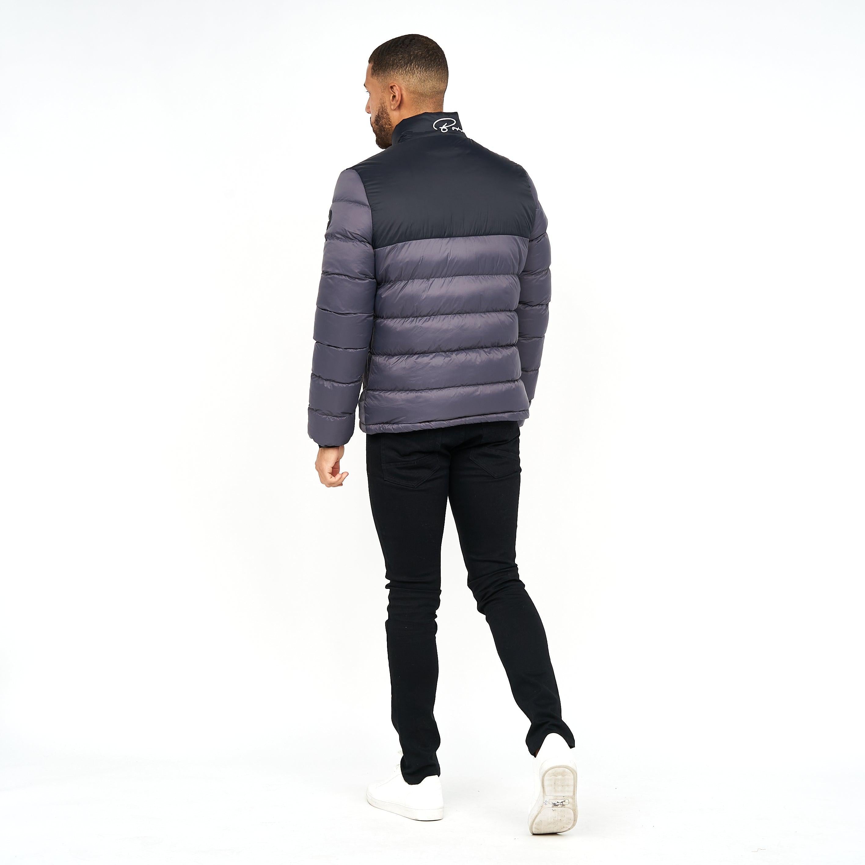 Born Rich Mens Lyden Puffa Jacket Grey