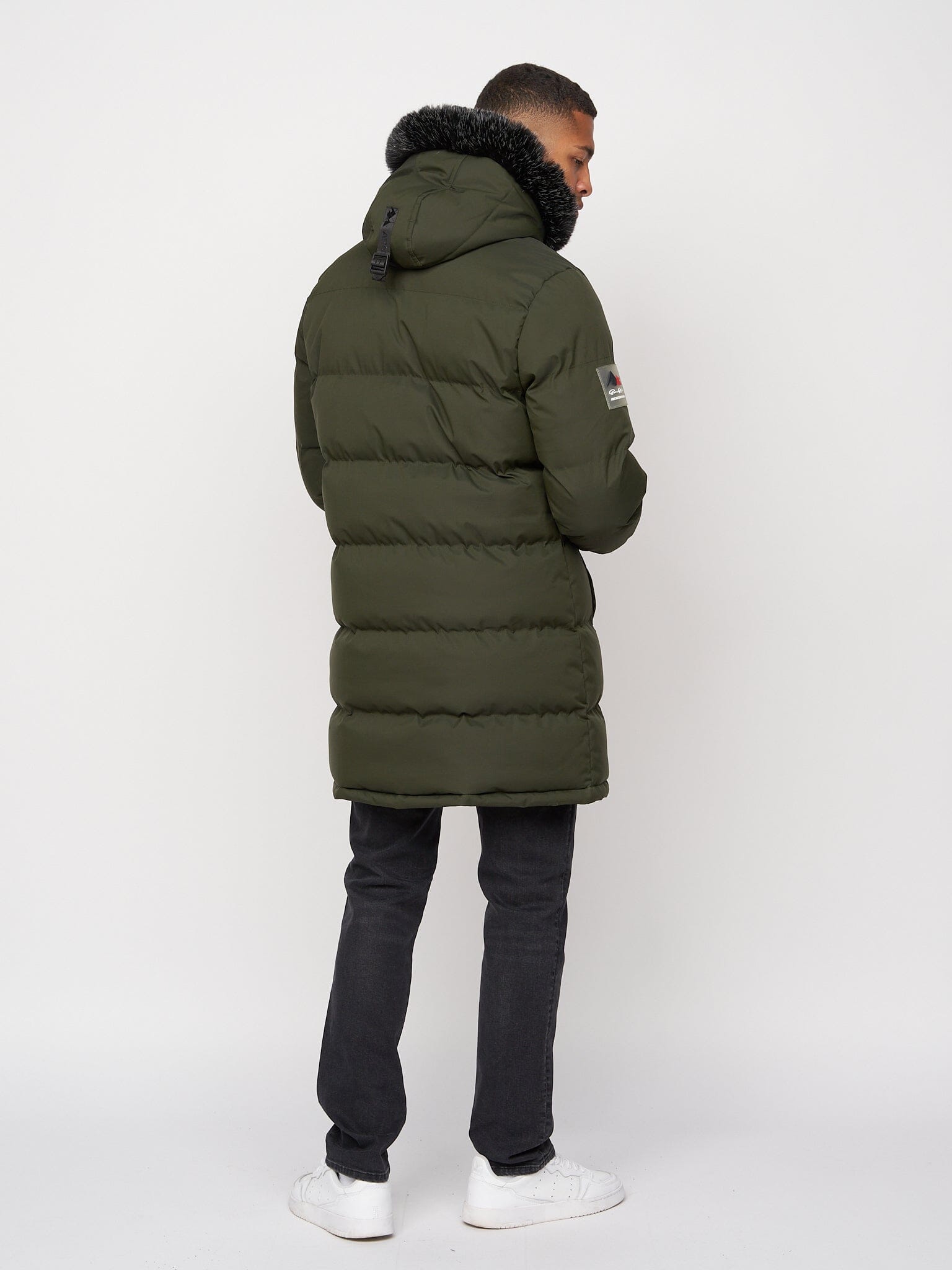 Modrico Mid Length Parka Dark Olive