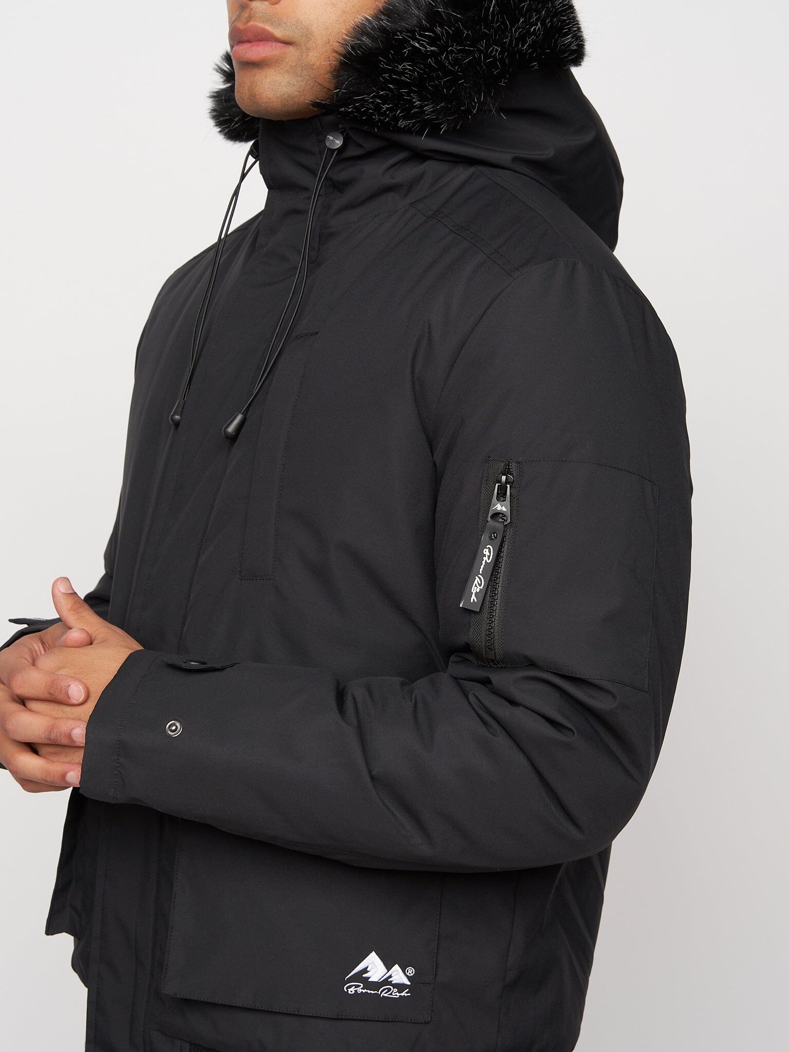 Emarnos Hooded Bomber Jacket Black
