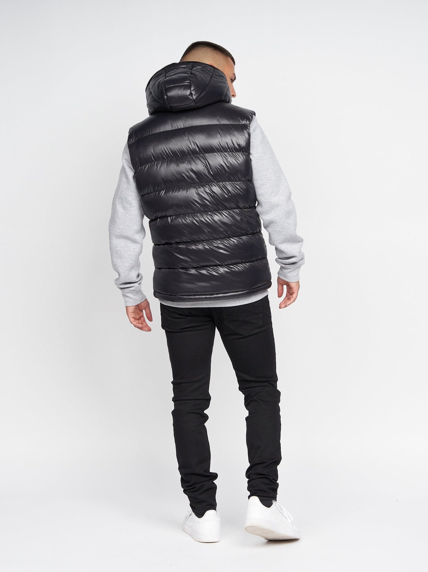 Mateo Hooded Gilet Black