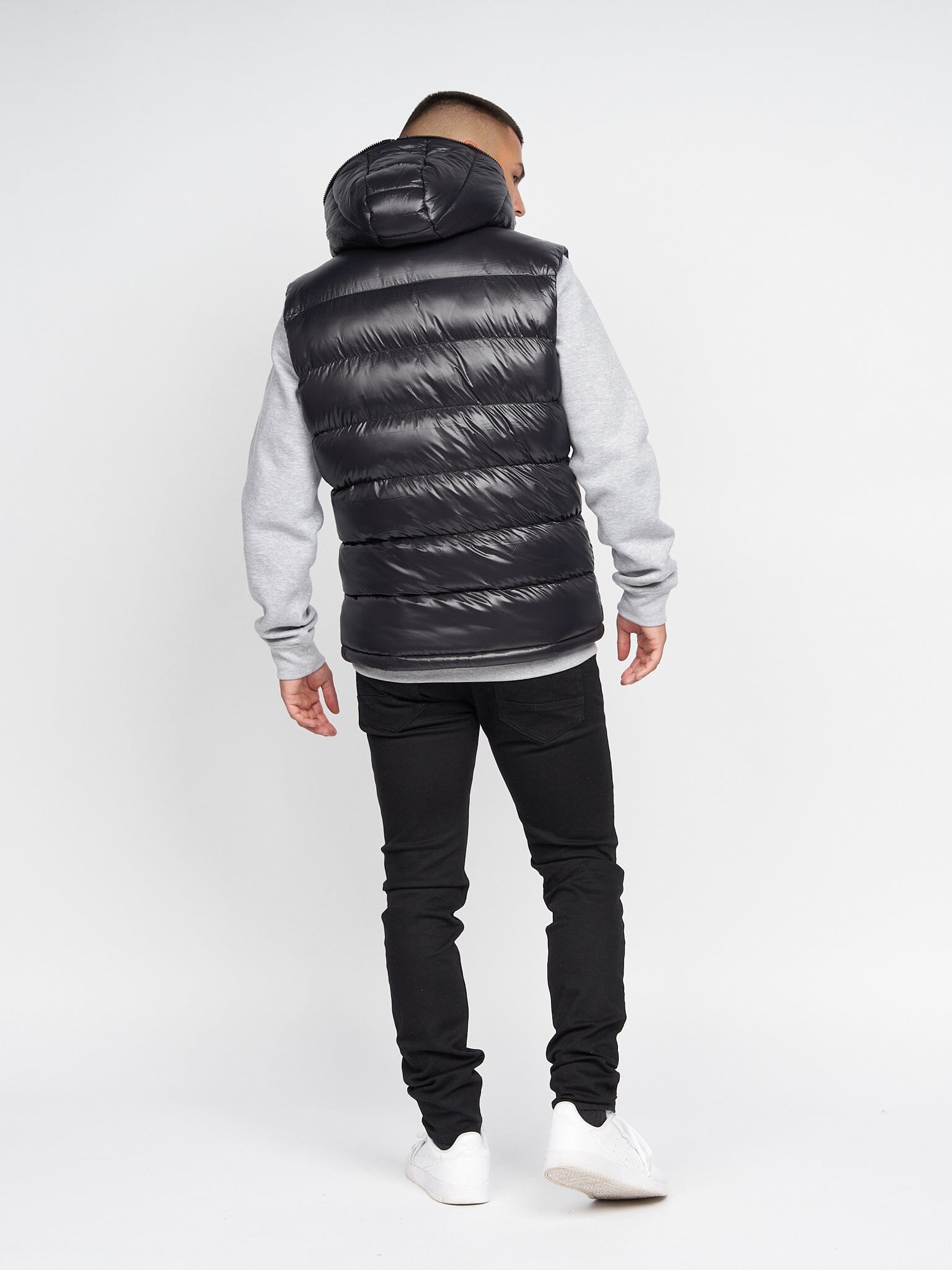 Mateo Hooded Gilet Black