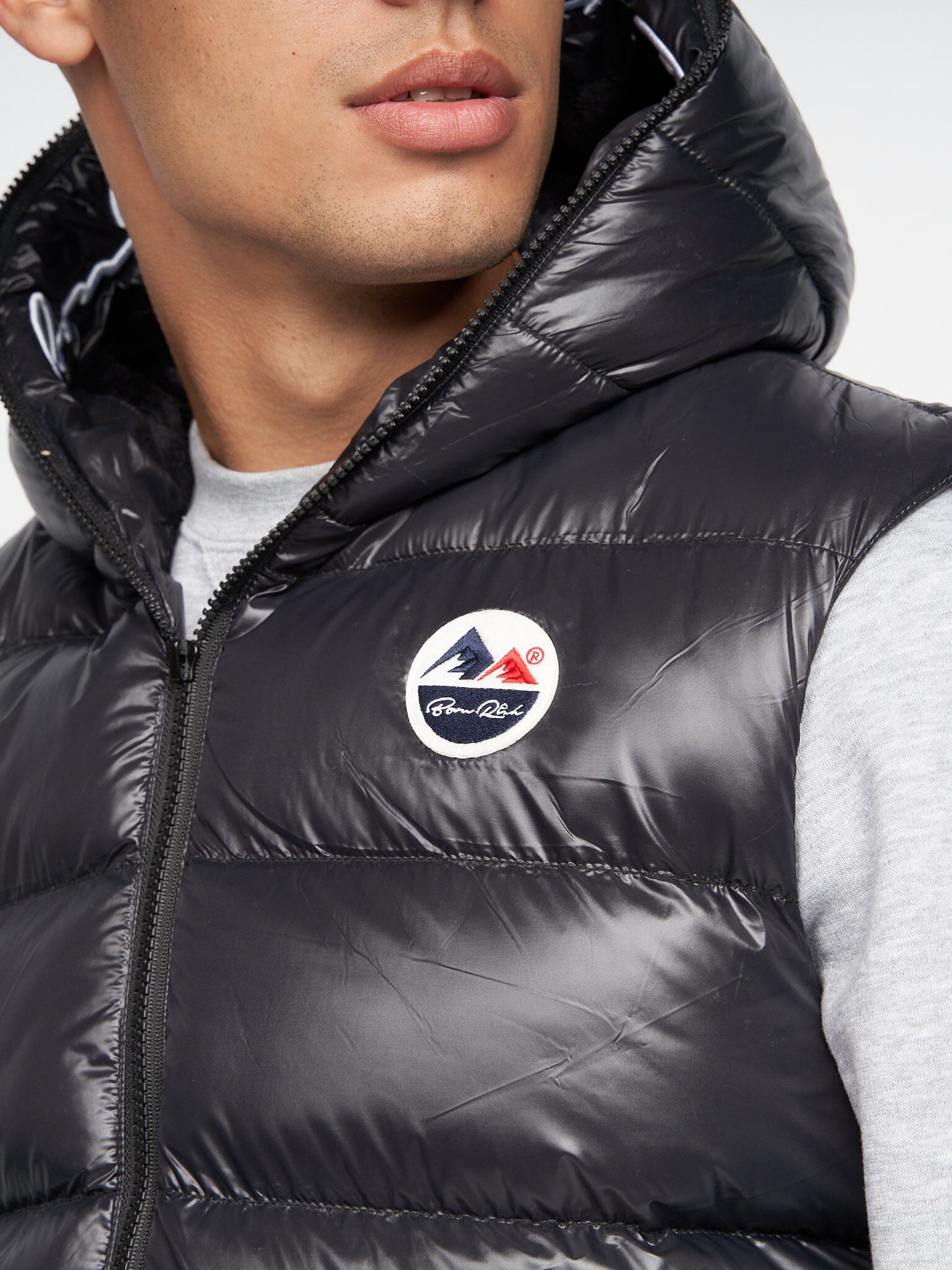 Mateo Hooded Gilet Black