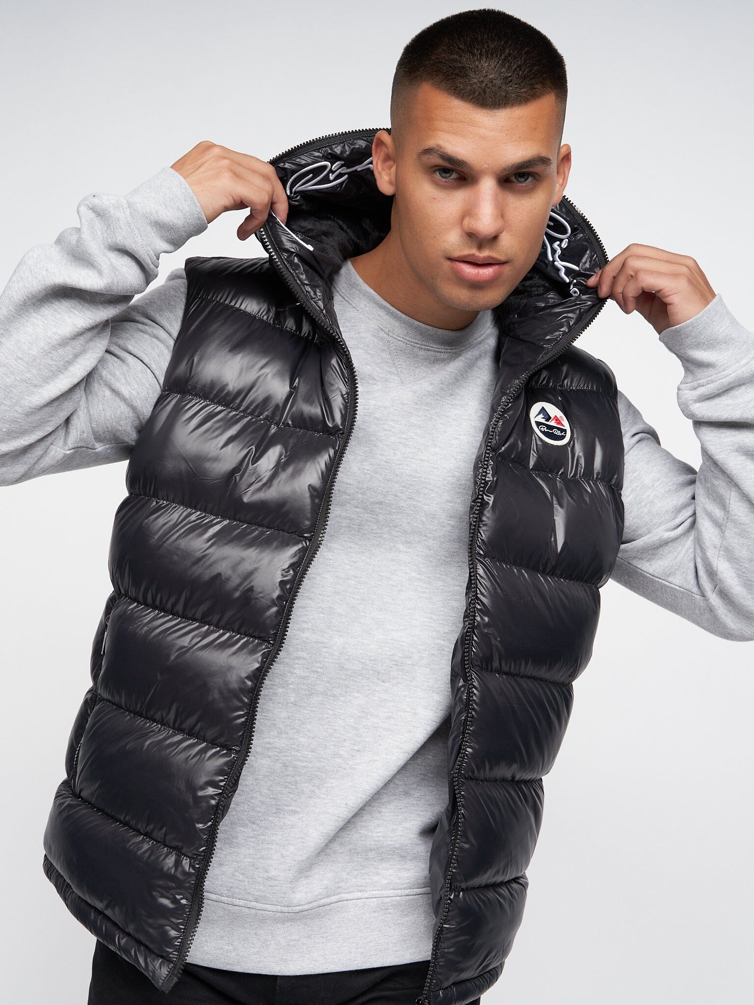 Mateo Hooded Gilet Black