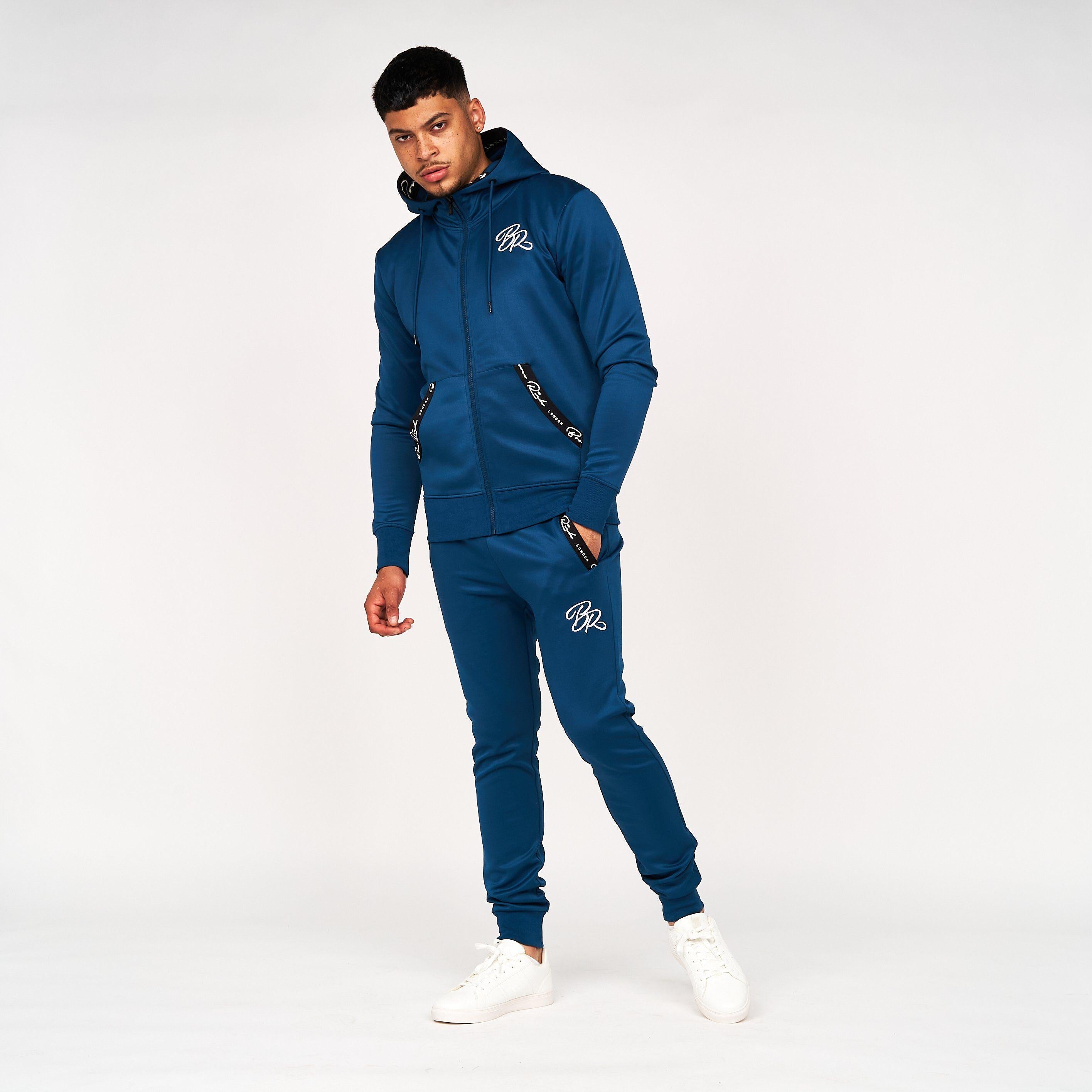 Born Rich Mens Foletti Trackpants Sailor Blue