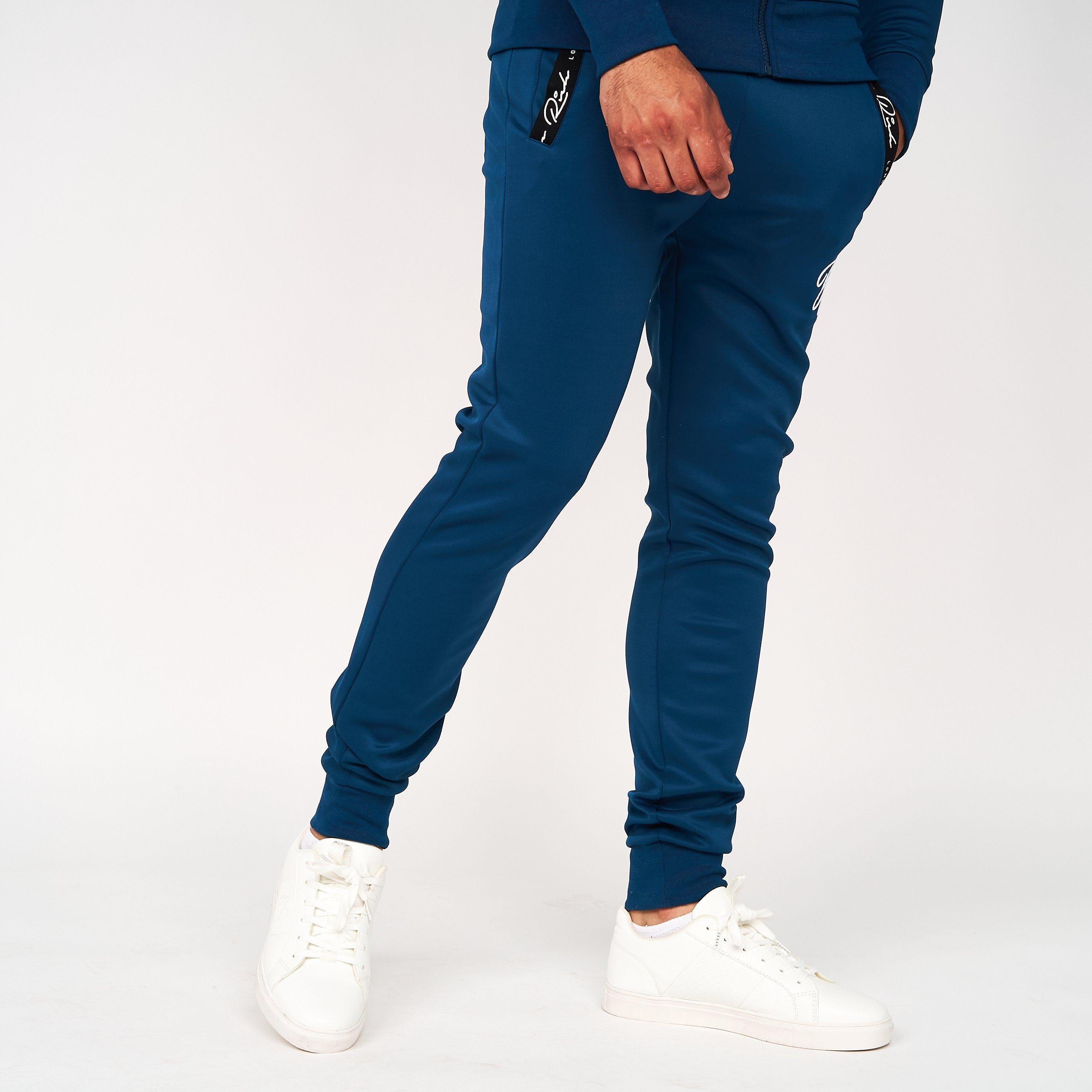 Born Rich Mens Foletti Trackpants Sailor Blue