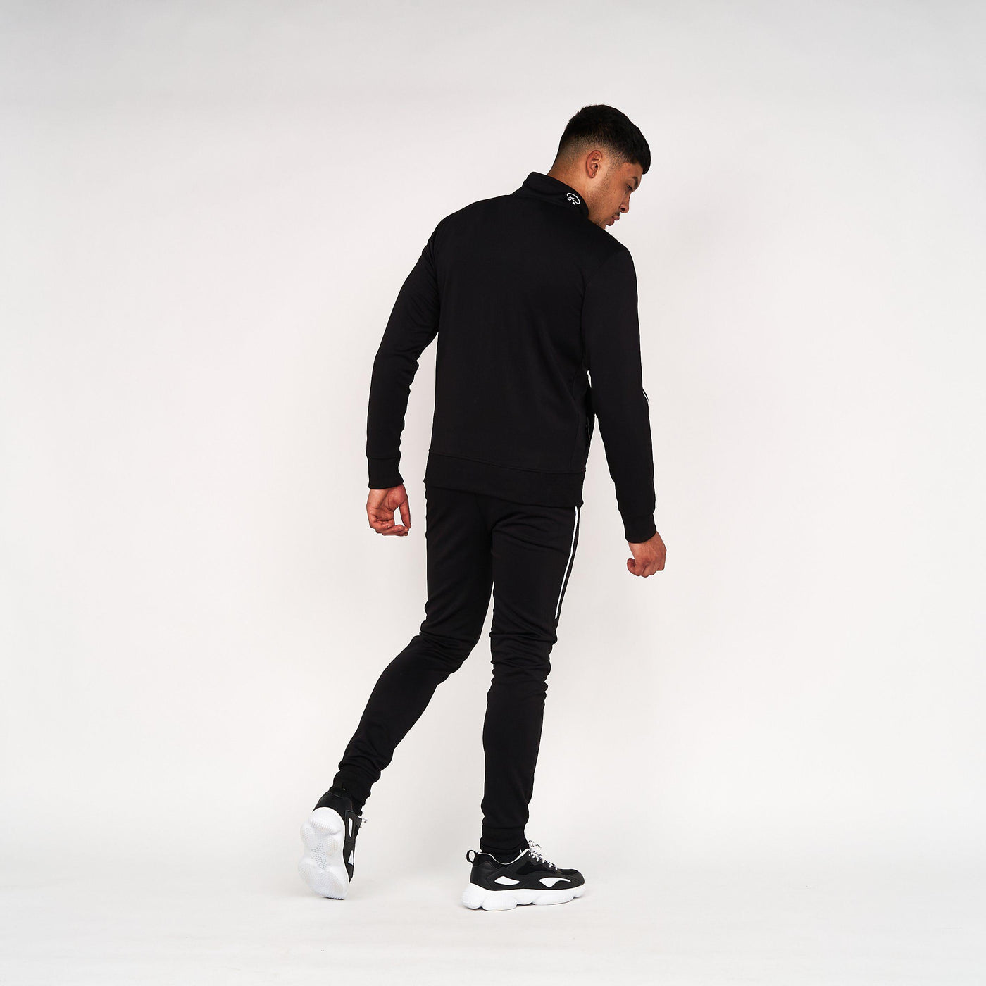 Born Rich Mens Granero Zip Thru Tracktop Black