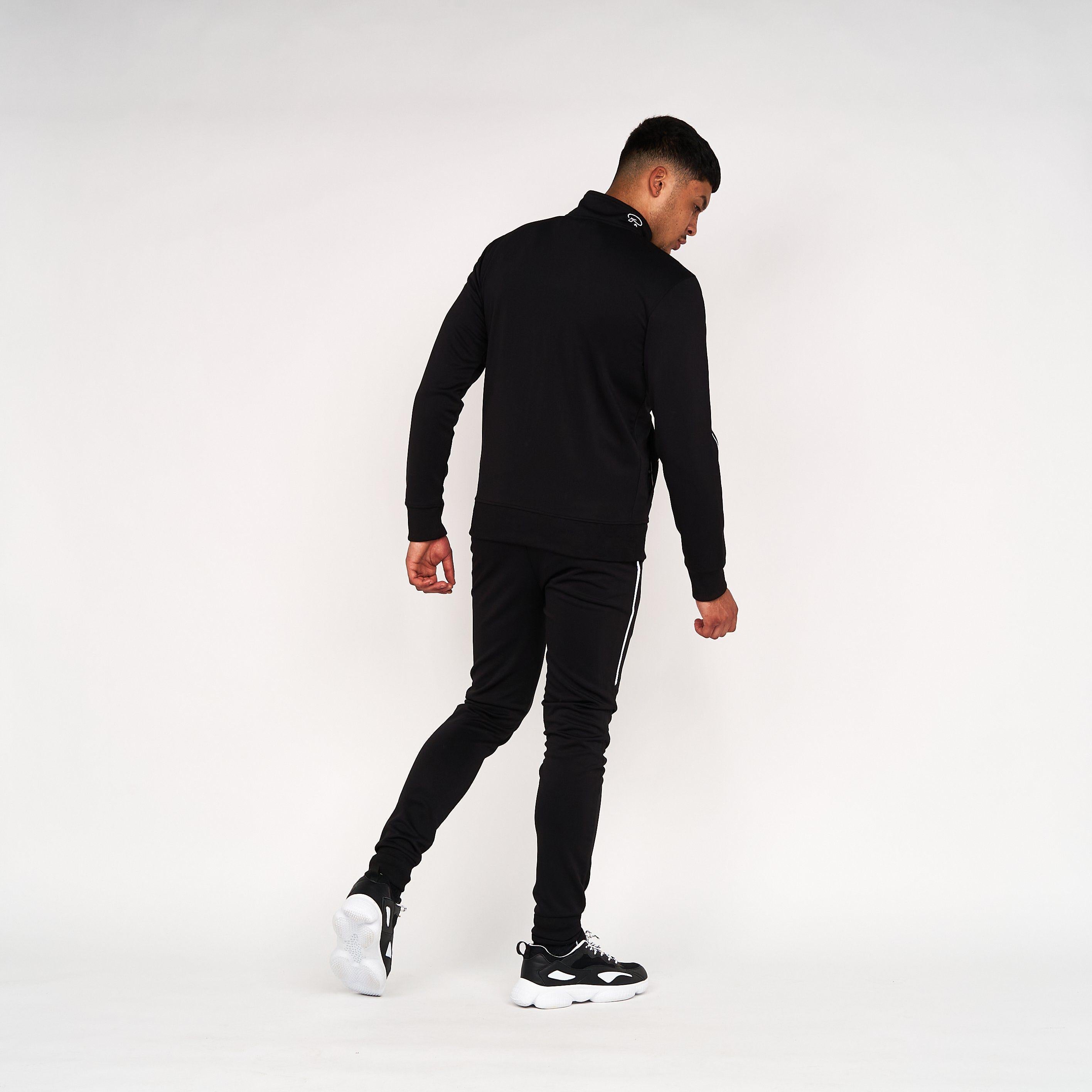 Born Rich Mens Granero Zip Thru Tracktop Black