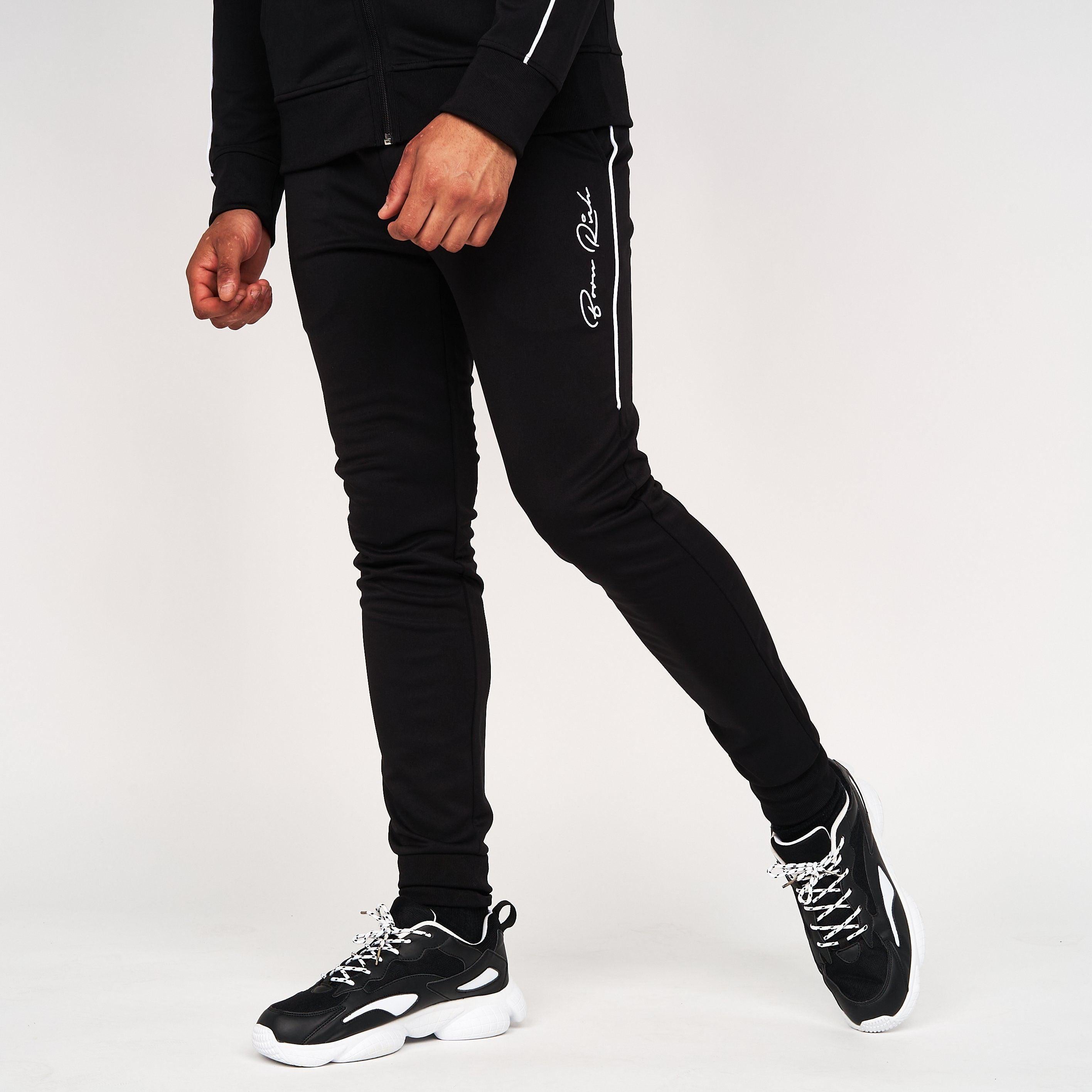 Born Rich Mens Granero Trackpants Black