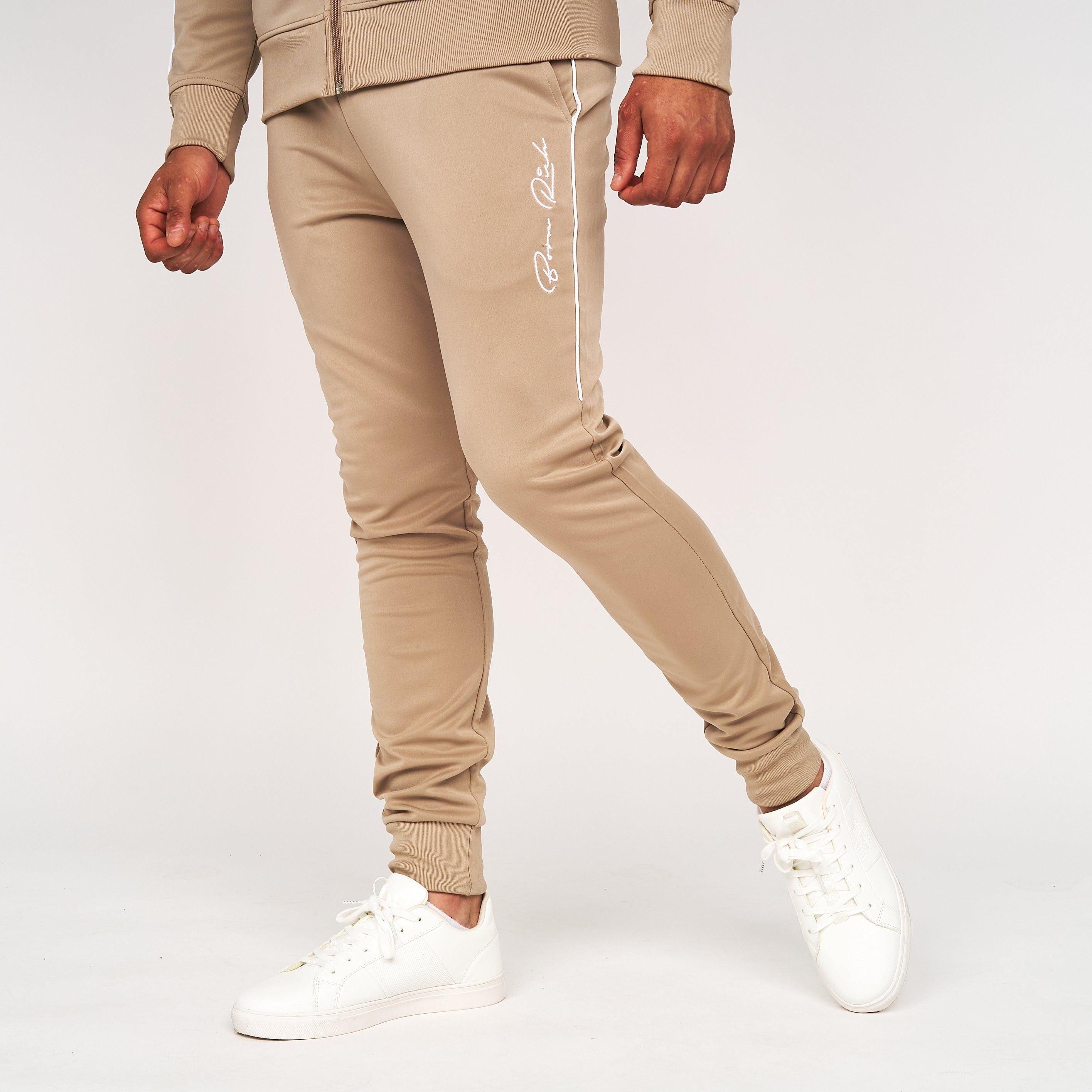 Born Rich Mens Granero Trackpants Simply Taupe