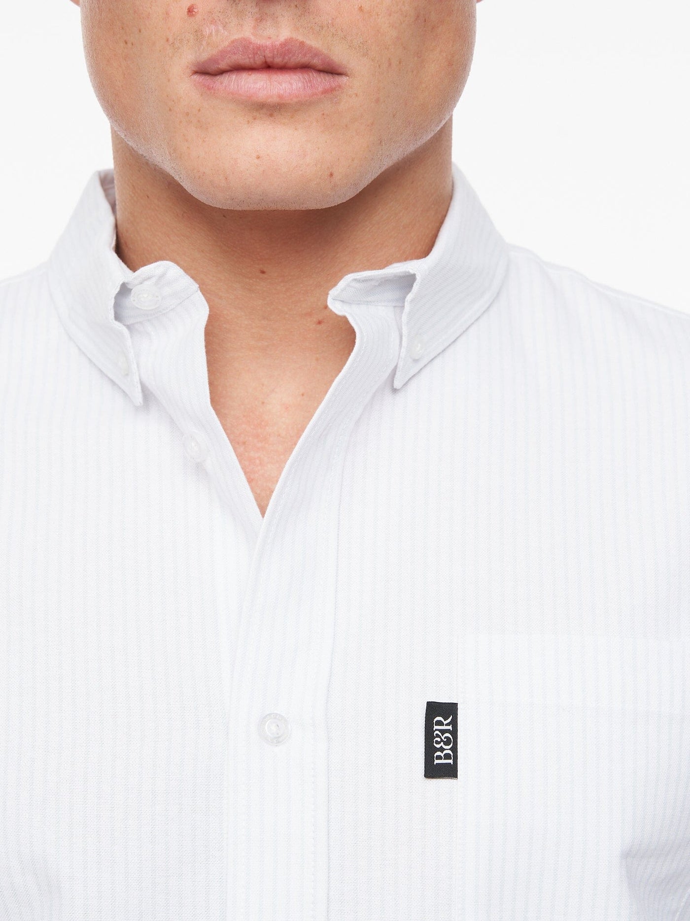 Dewey Oxford Shirt White Stripe