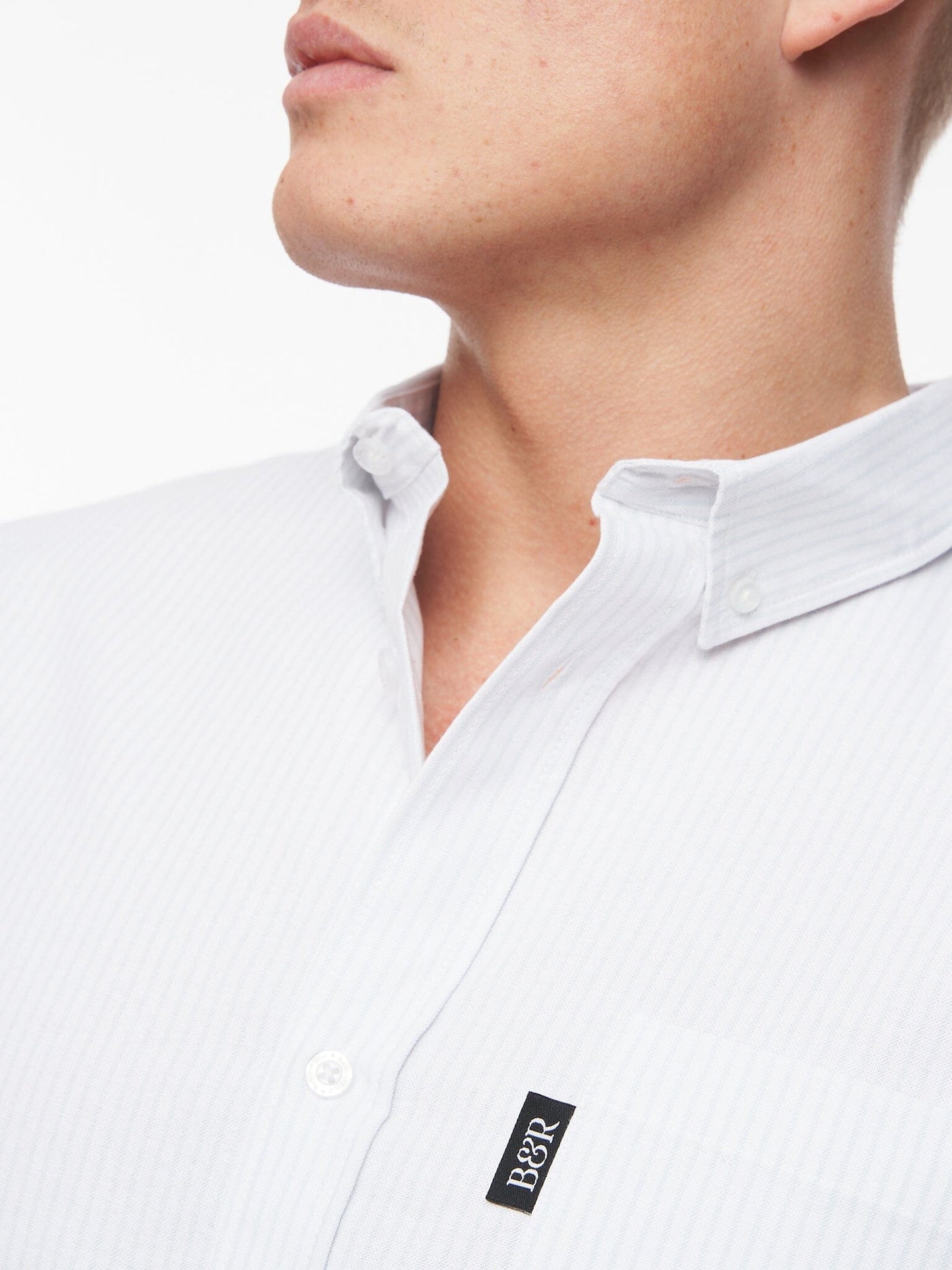 Dewey Oxford Shirt White Stripe