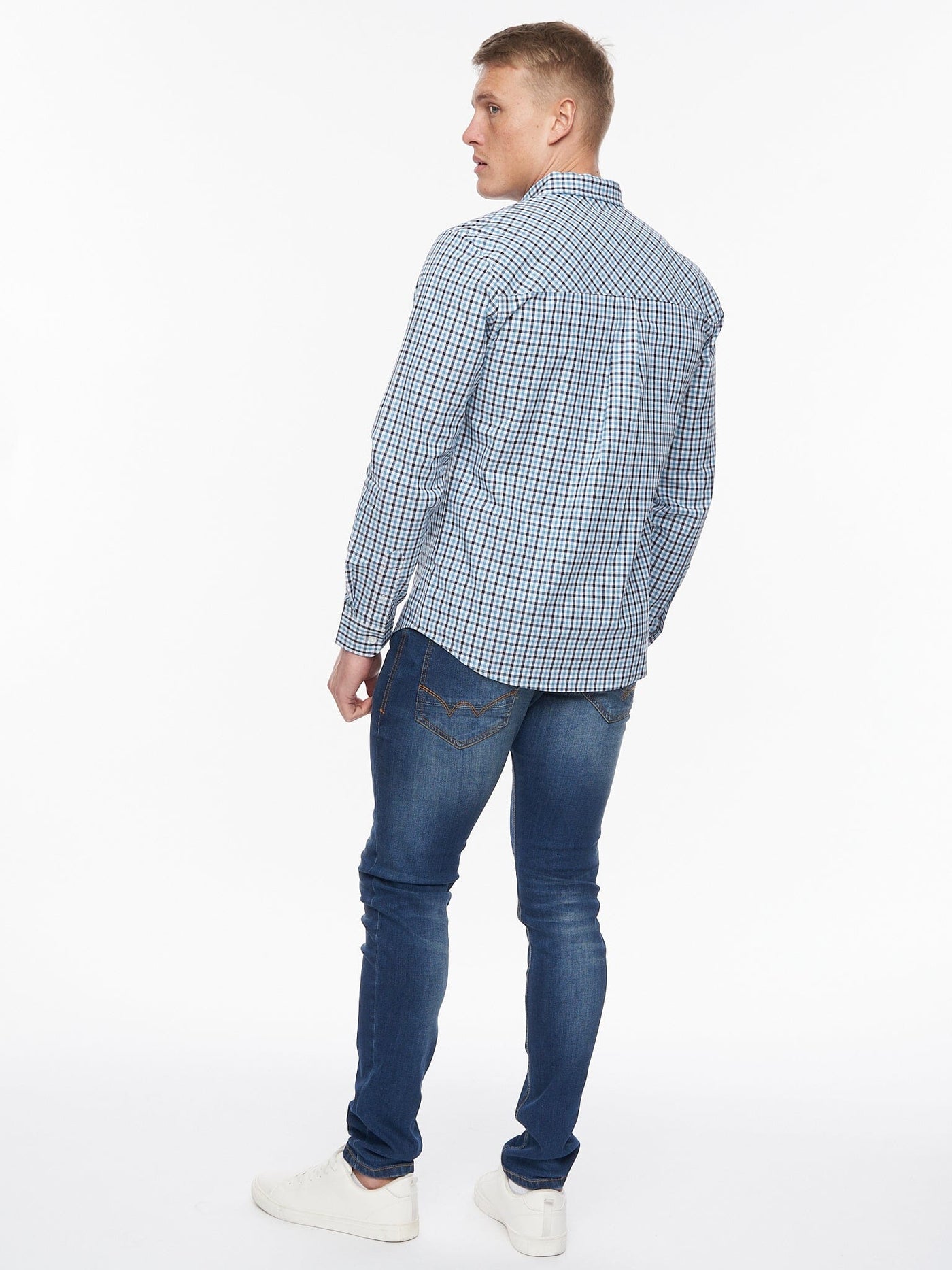 Macrae Shirt Blue Check