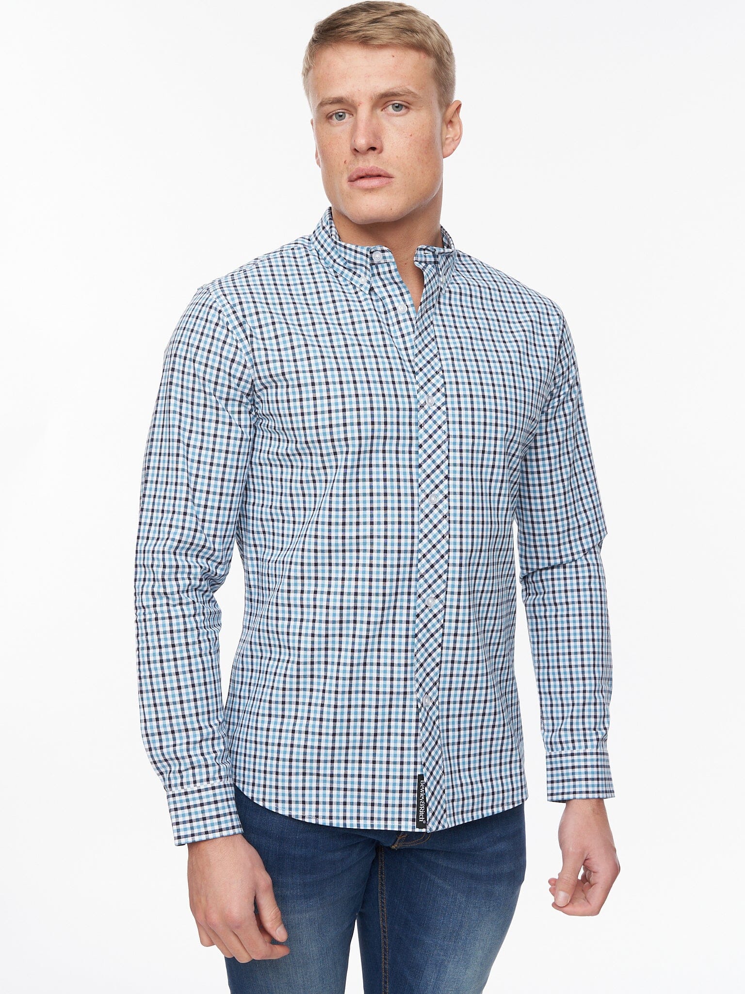 Macrae Shirt Blue Check